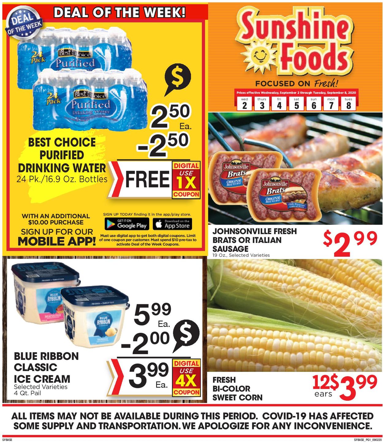 Sunshine Foods Weekly Ad Circular - valid 09/02-09/08/2020