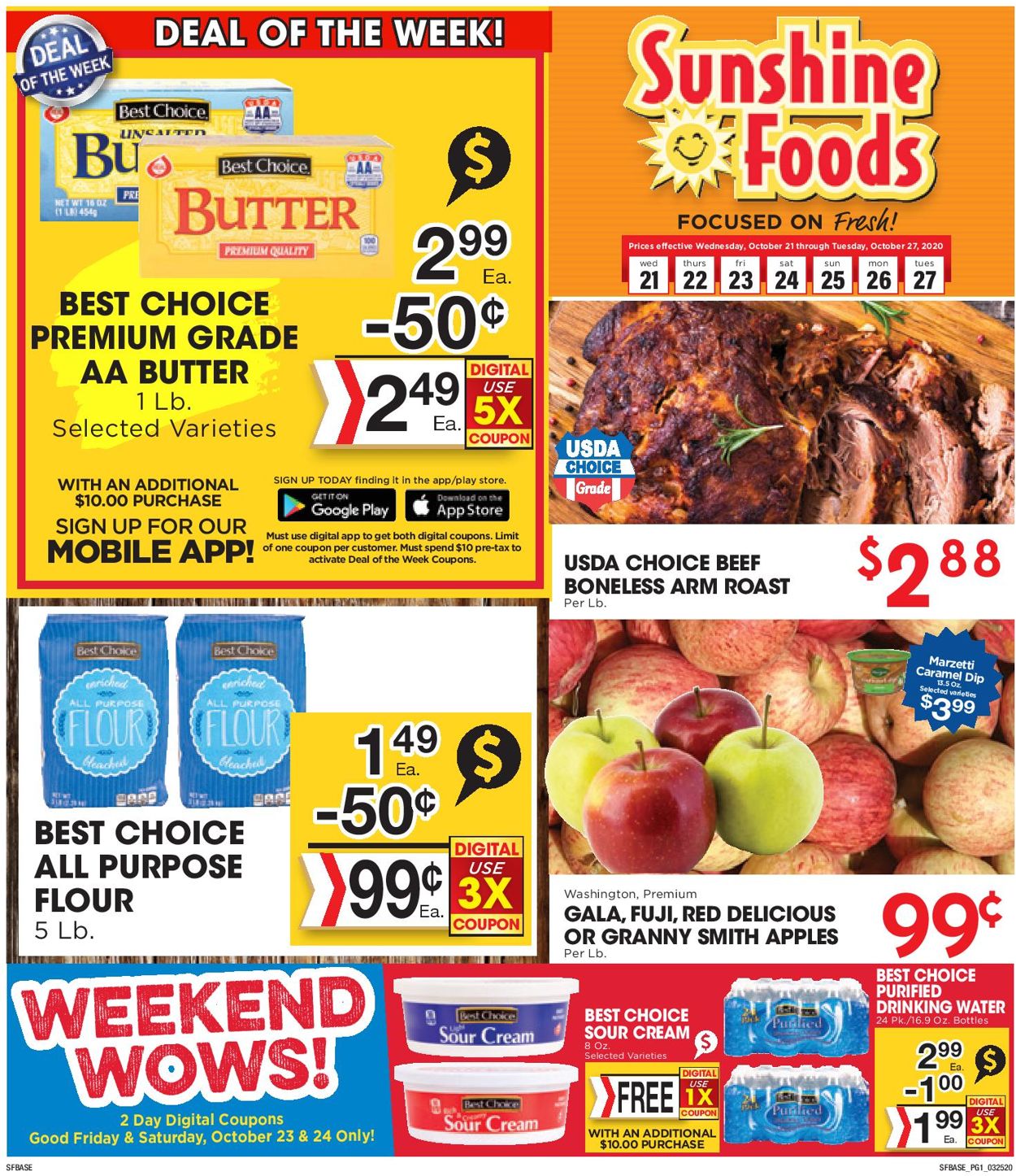 Sunshine Foods Weekly Ad Circular - valid 10/21-10/27/2020