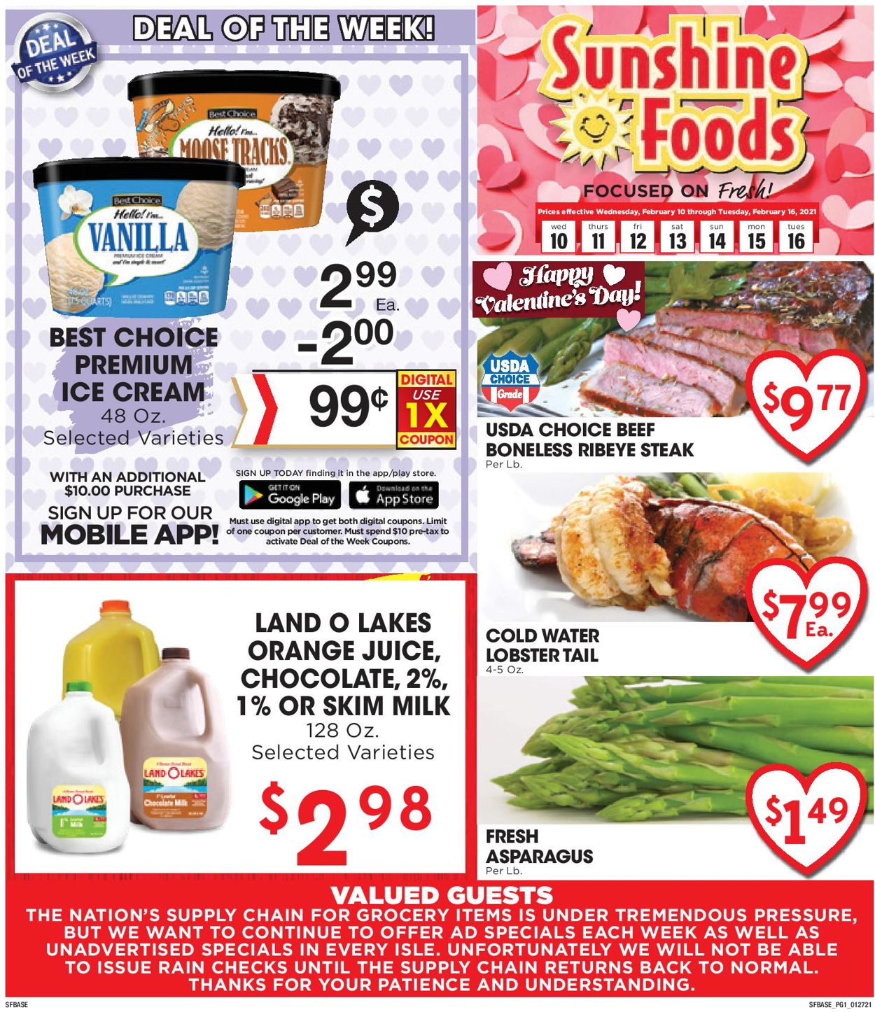 Sunshine Foods Weekly Ad Circular - valid 02/10-02/16/2021