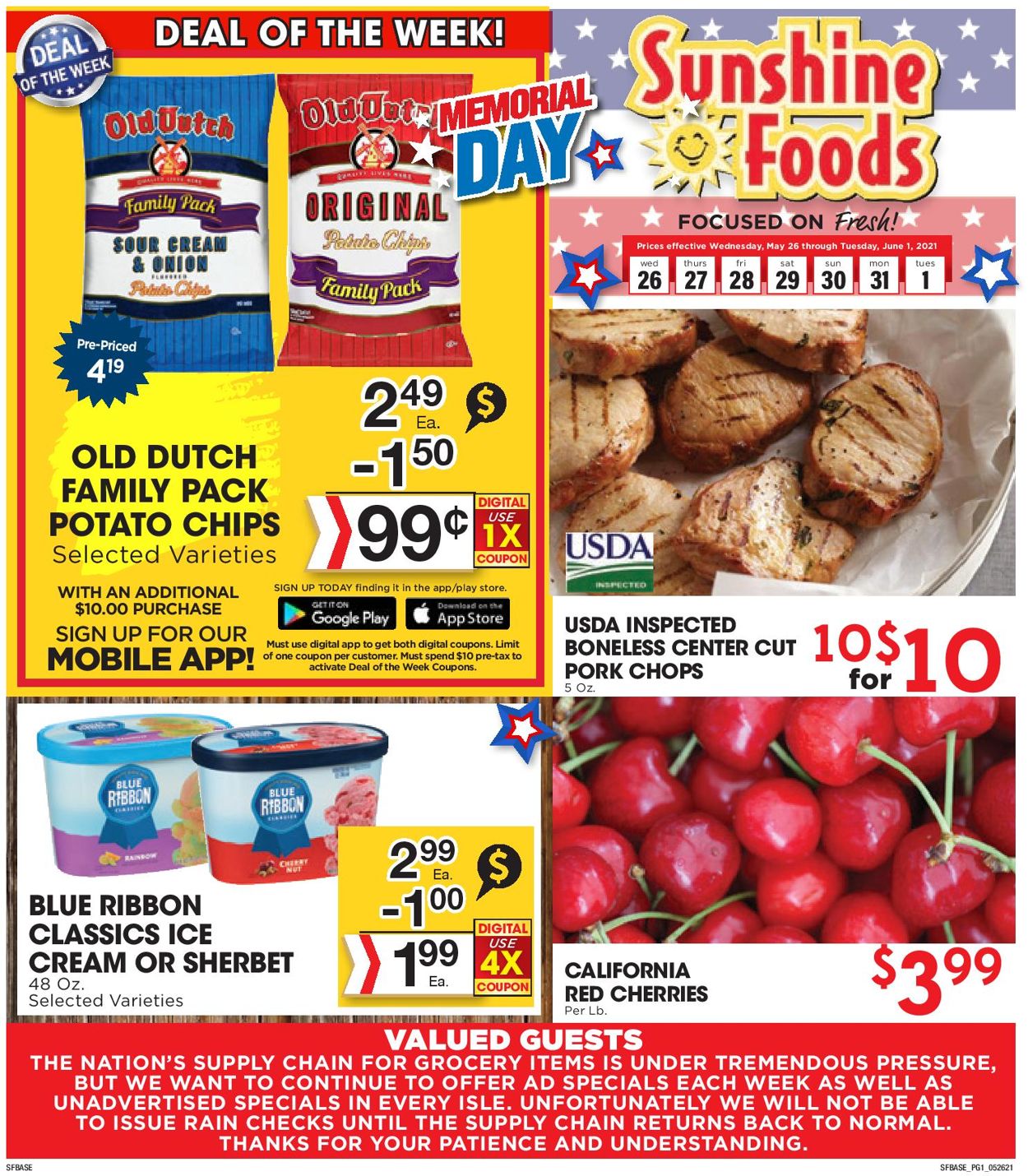 Sunshine Foods Weekly Ad Circular - valid 05/26-06/01/2021