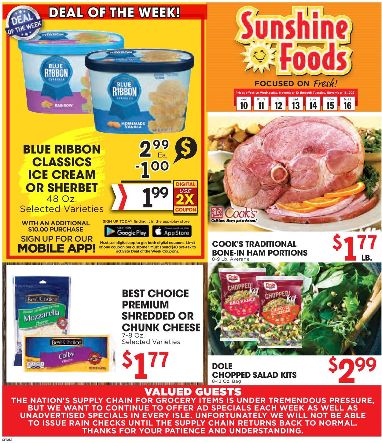 Sunshine Foods Weekly Ad Circular - valid 11/10-11/16/2021