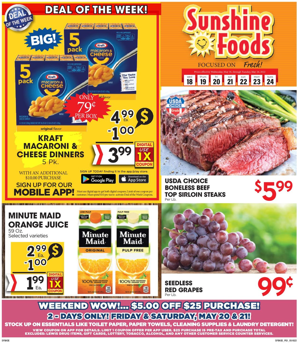 Sunshine Foods Weekly Ad Circular - valid 05/18-05/24/2022