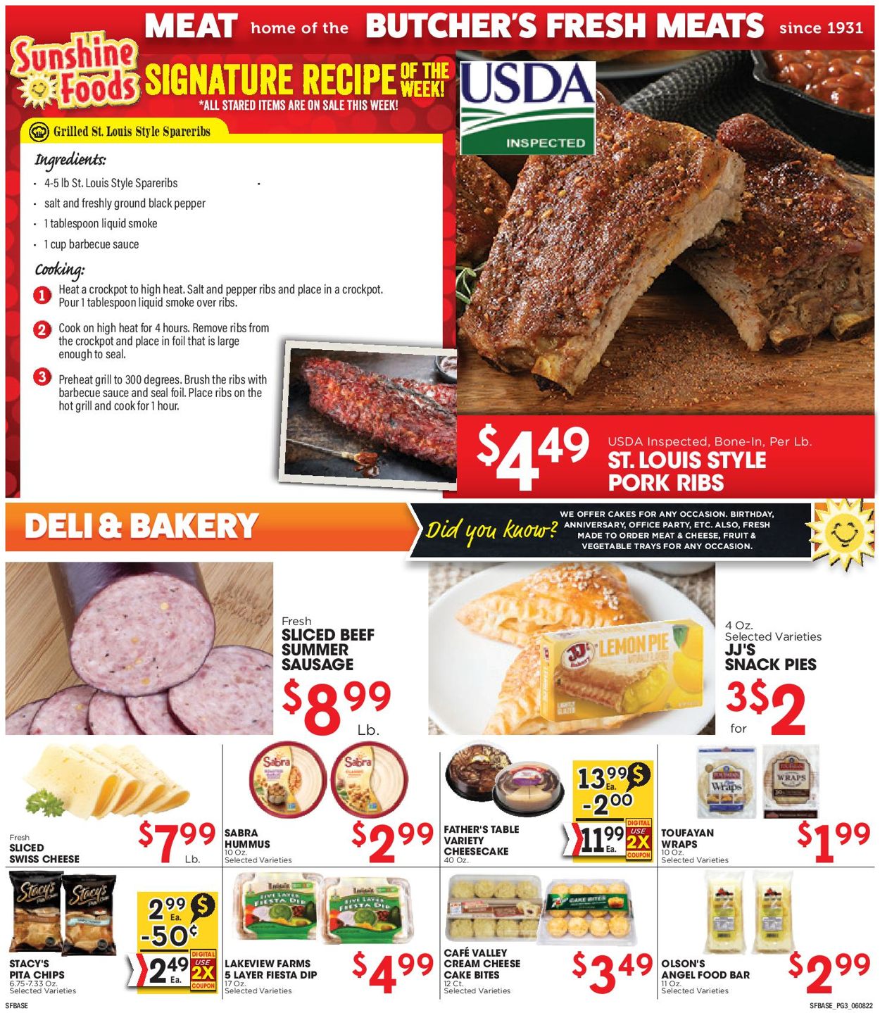 Sunshine Foods Weekly Ad Circular - valid 06/08-06/14/2022 (Page 3)