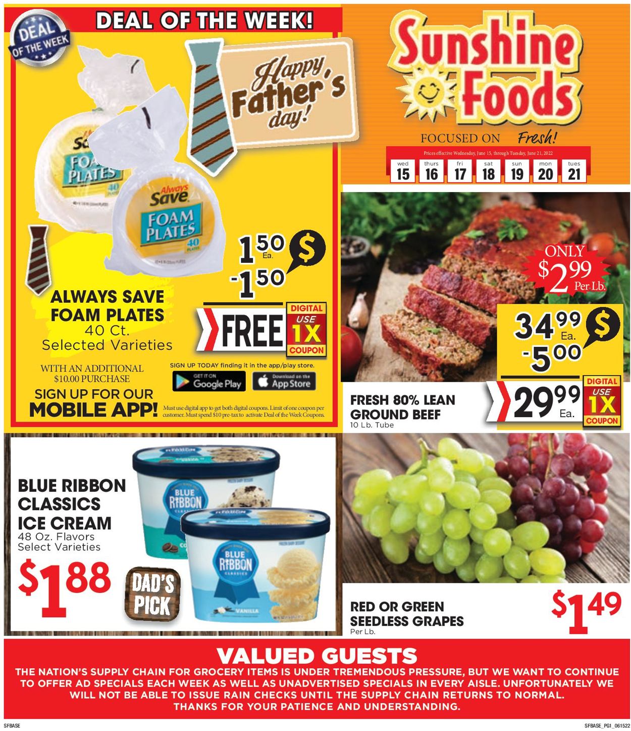 Sunshine Foods Weekly Ad Circular - valid 06/15-06/21/2022