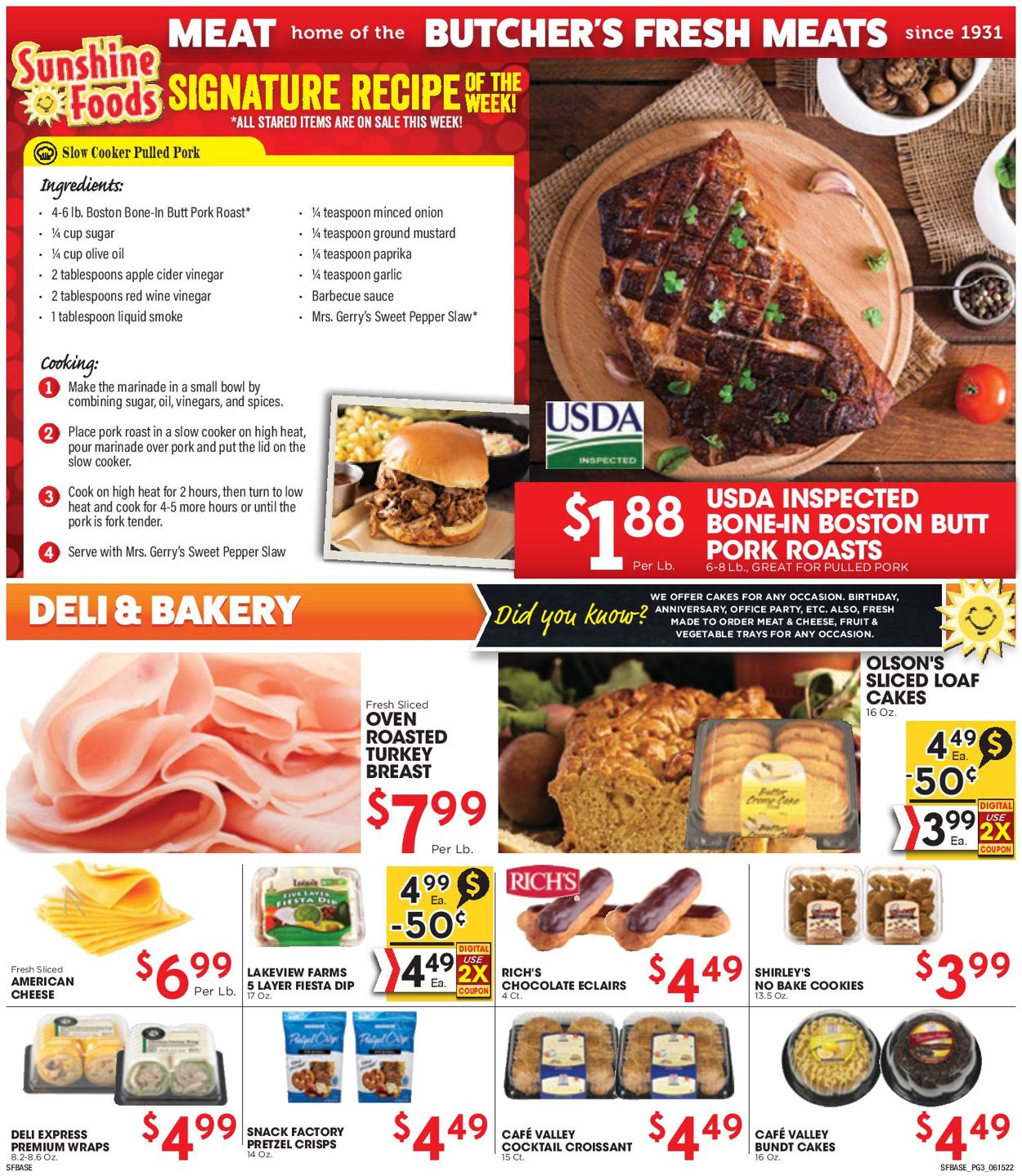Sunshine Foods Weekly Ad Circular - valid 06/15-06/21/2022 (Page 3)