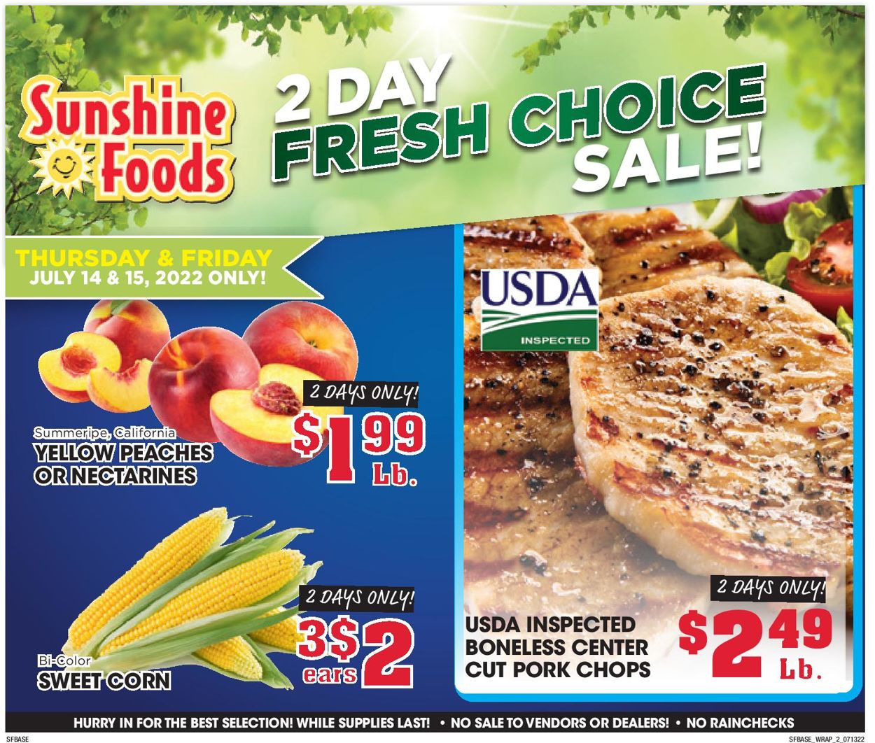 Sunshine Foods Weekly Ad Circular - valid 07/13-07/19/2022 (Page 10)