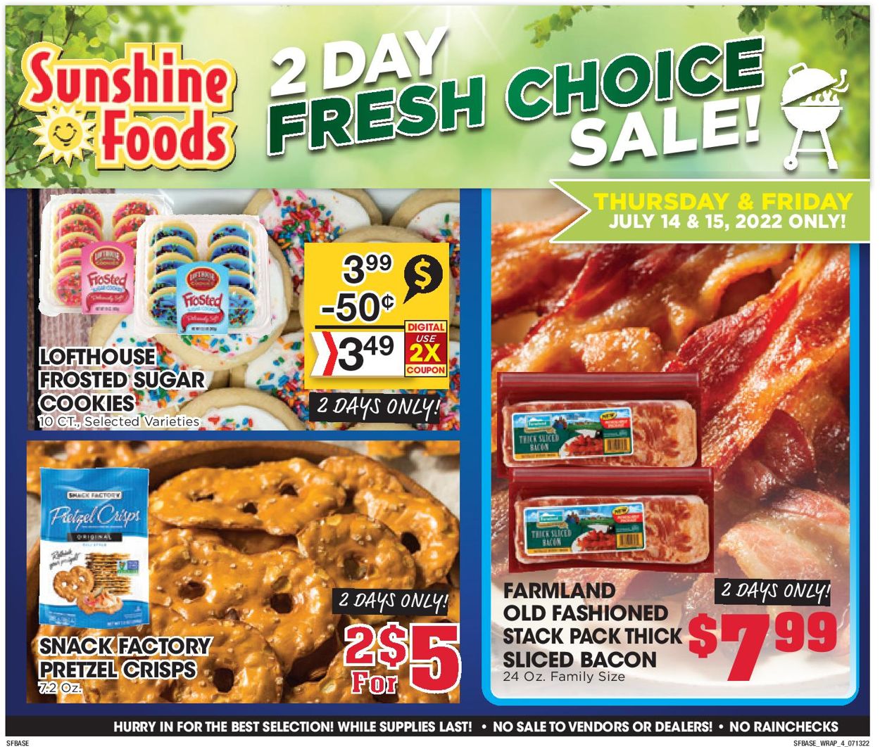 Sunshine Foods Weekly Ad Circular - valid 07/13-07/19/2022 (Page 12)