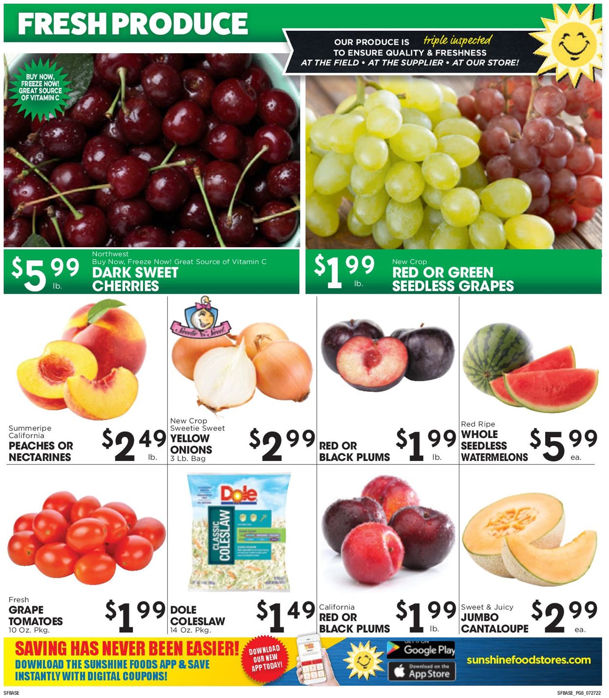 Sunshine Foods Weekly Ad Circular - valid 07/27-08/02/2022 (Page 8)