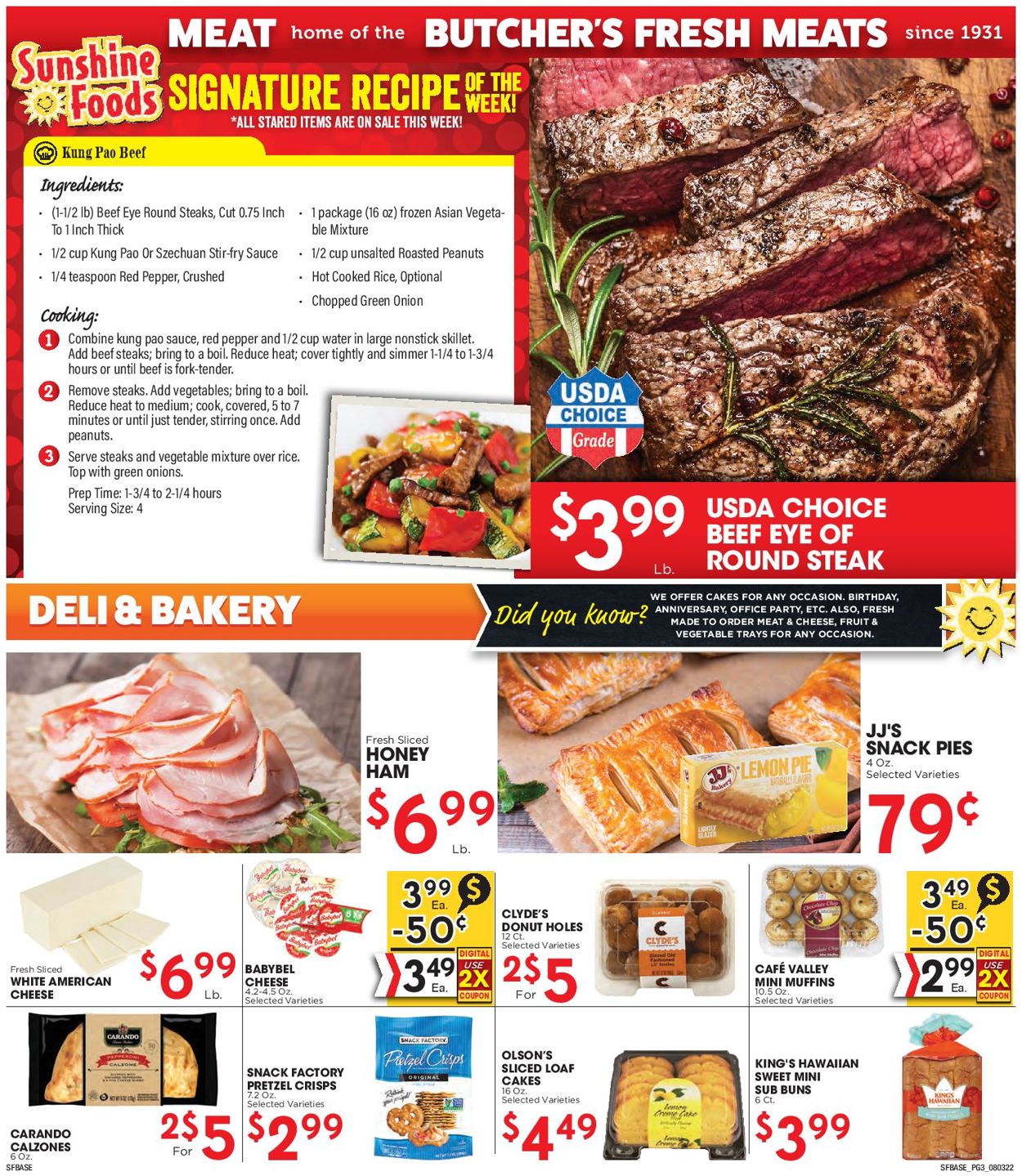 Sunshine Foods Weekly Ad Circular - valid 08/03-08/09/2022 (Page 3)