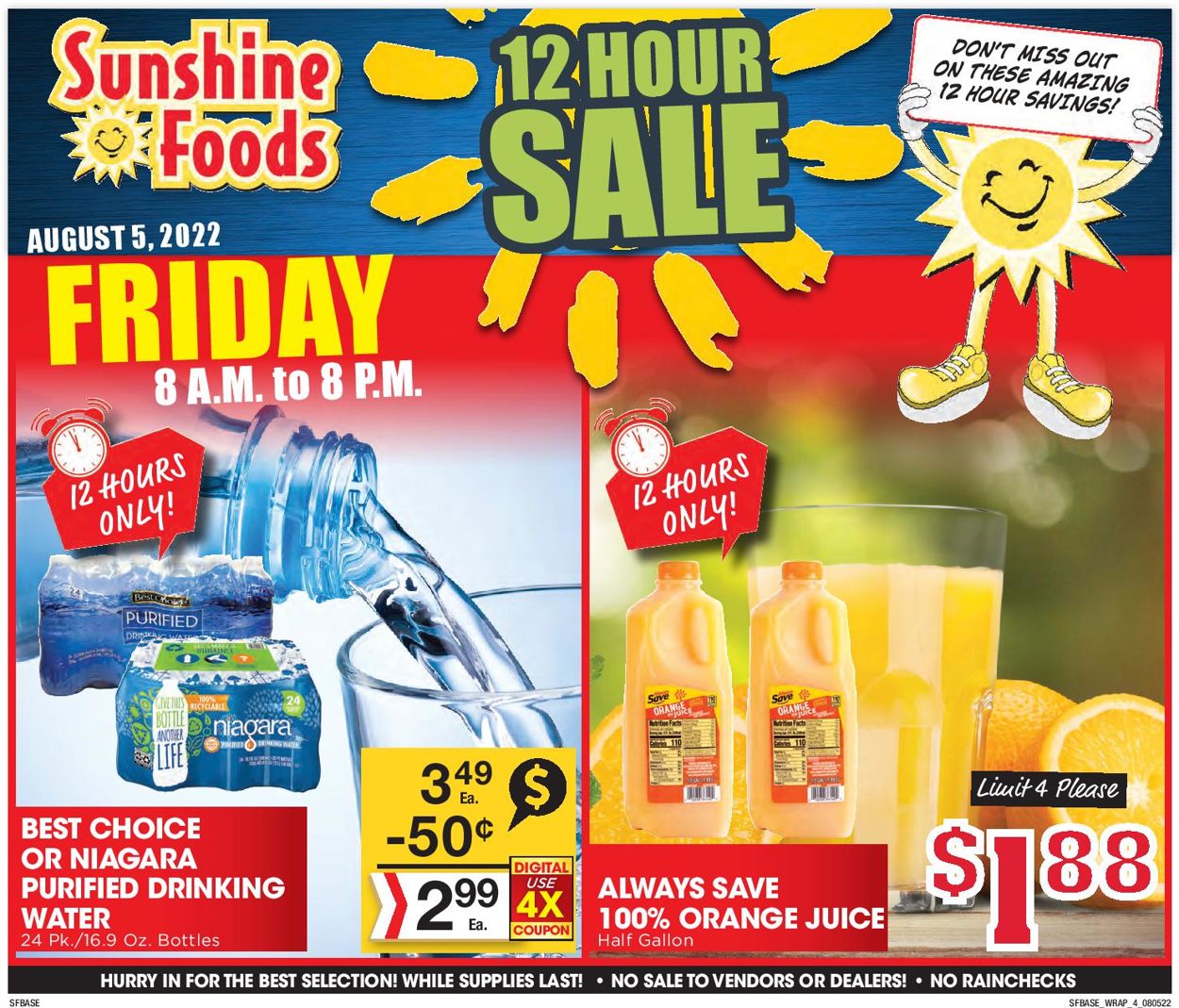 Sunshine Foods Weekly Ad Circular - valid 08/03-08/09/2022 (Page 12)