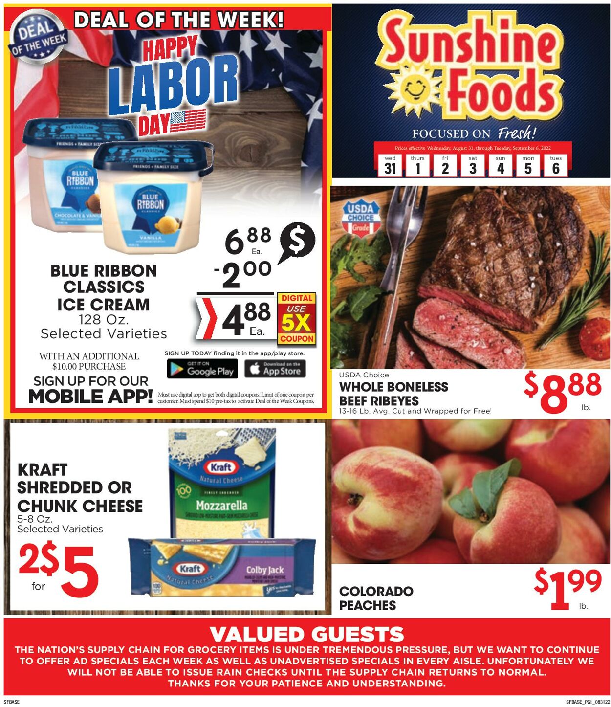 Sunshine Foods Weekly Ad Circular - valid 08/31-09/06/2022