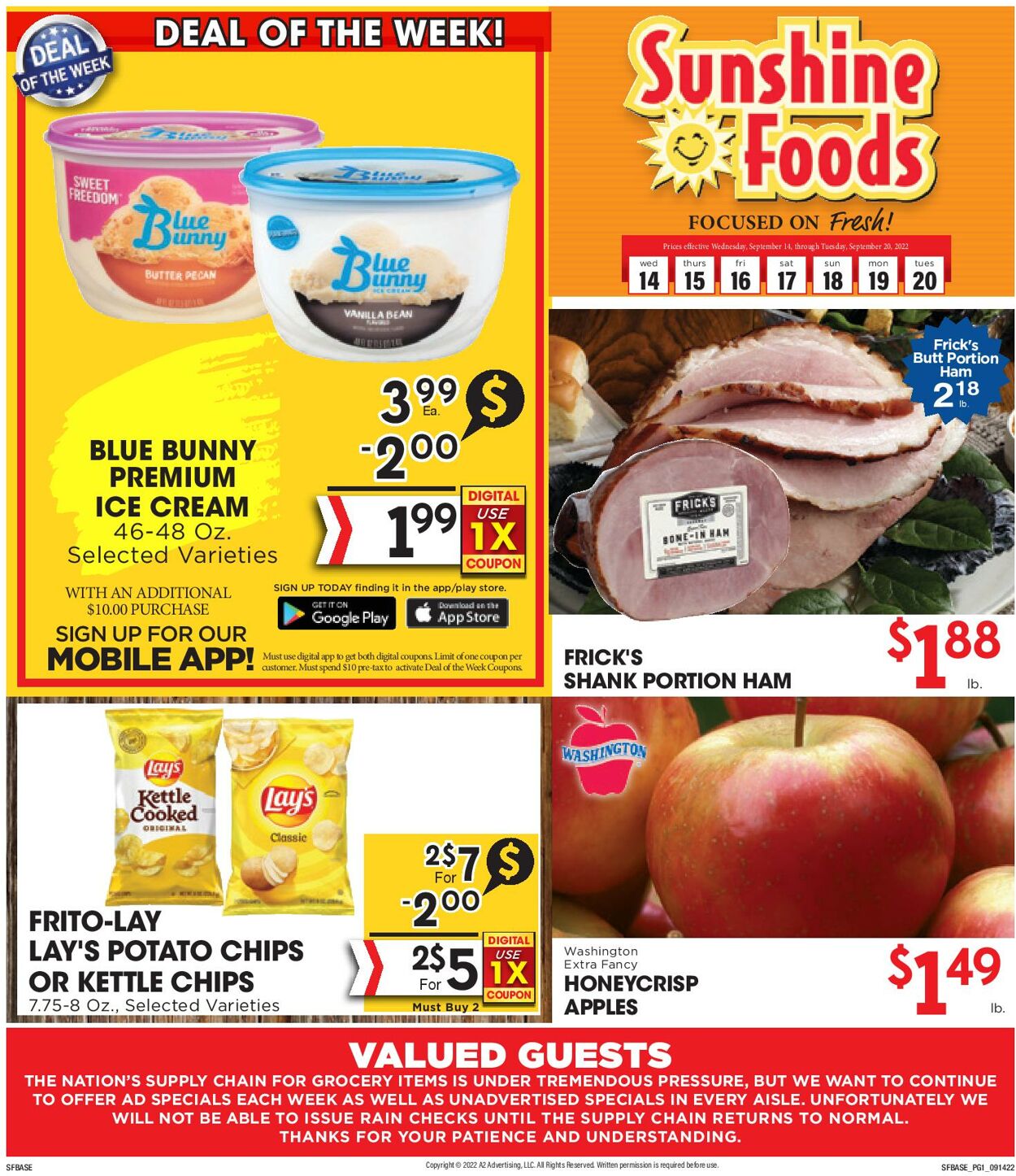 Sunshine Foods Weekly Ad Circular - valid 09/14-09/20/2022