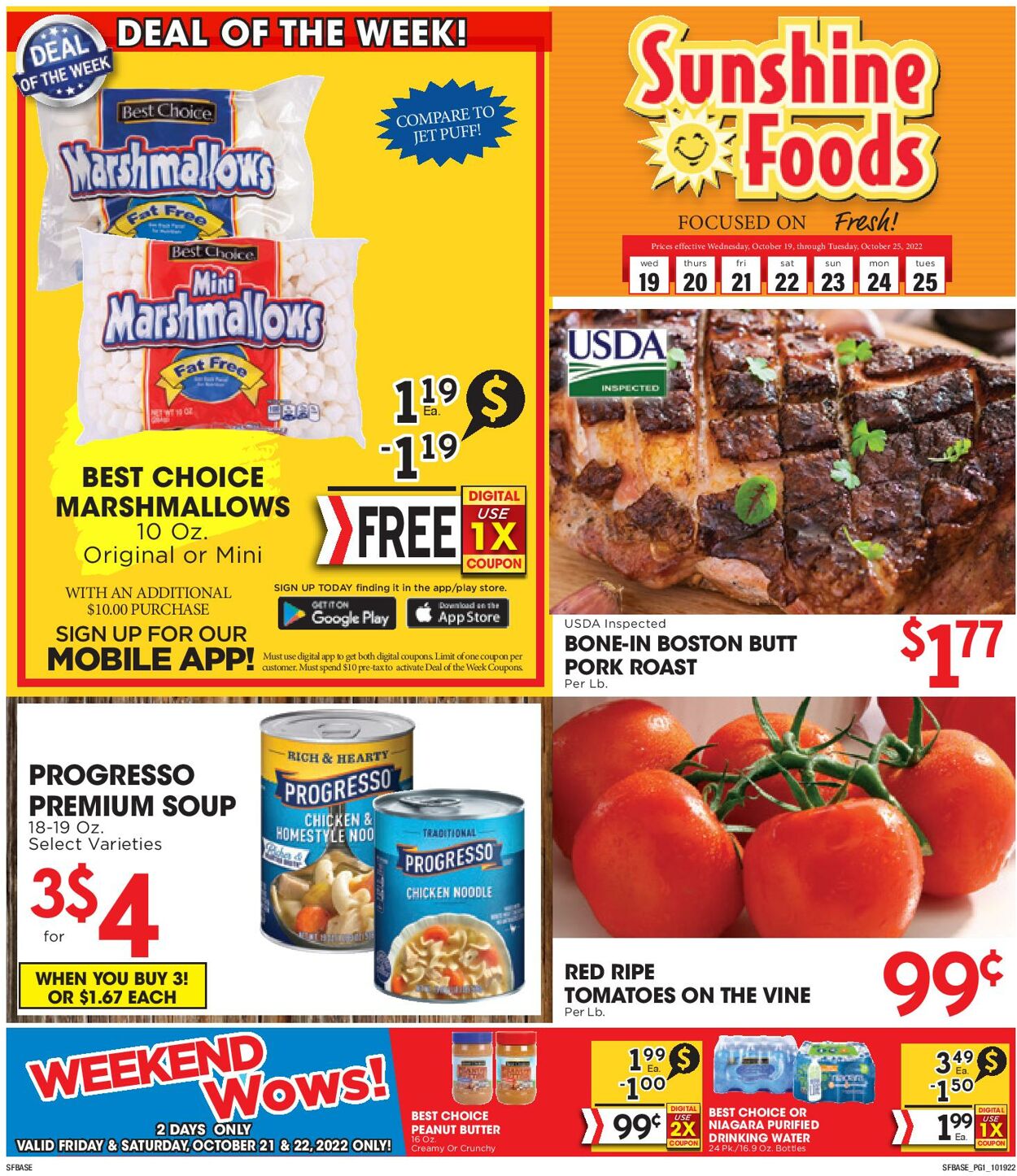 Sunshine Foods Weekly Ad Circular - valid 10/19-10/25/2022