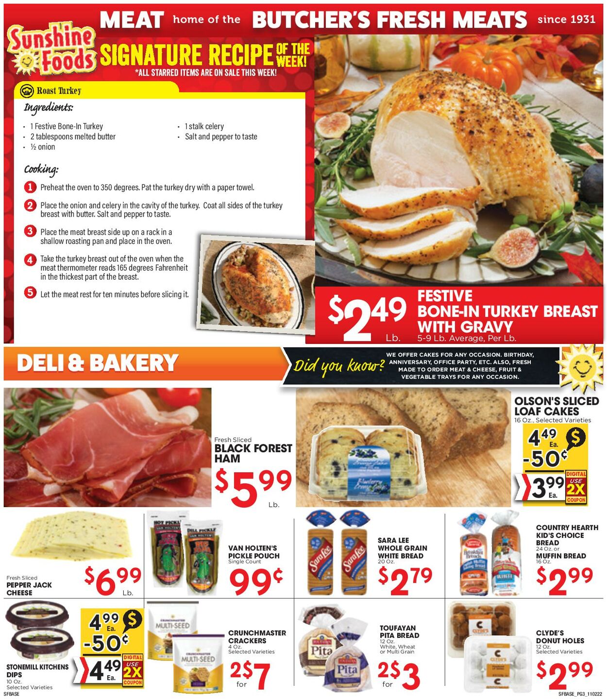 Sunshine Foods Weekly Ad Circular - valid 11/02-11/08/2022 (Page 3)