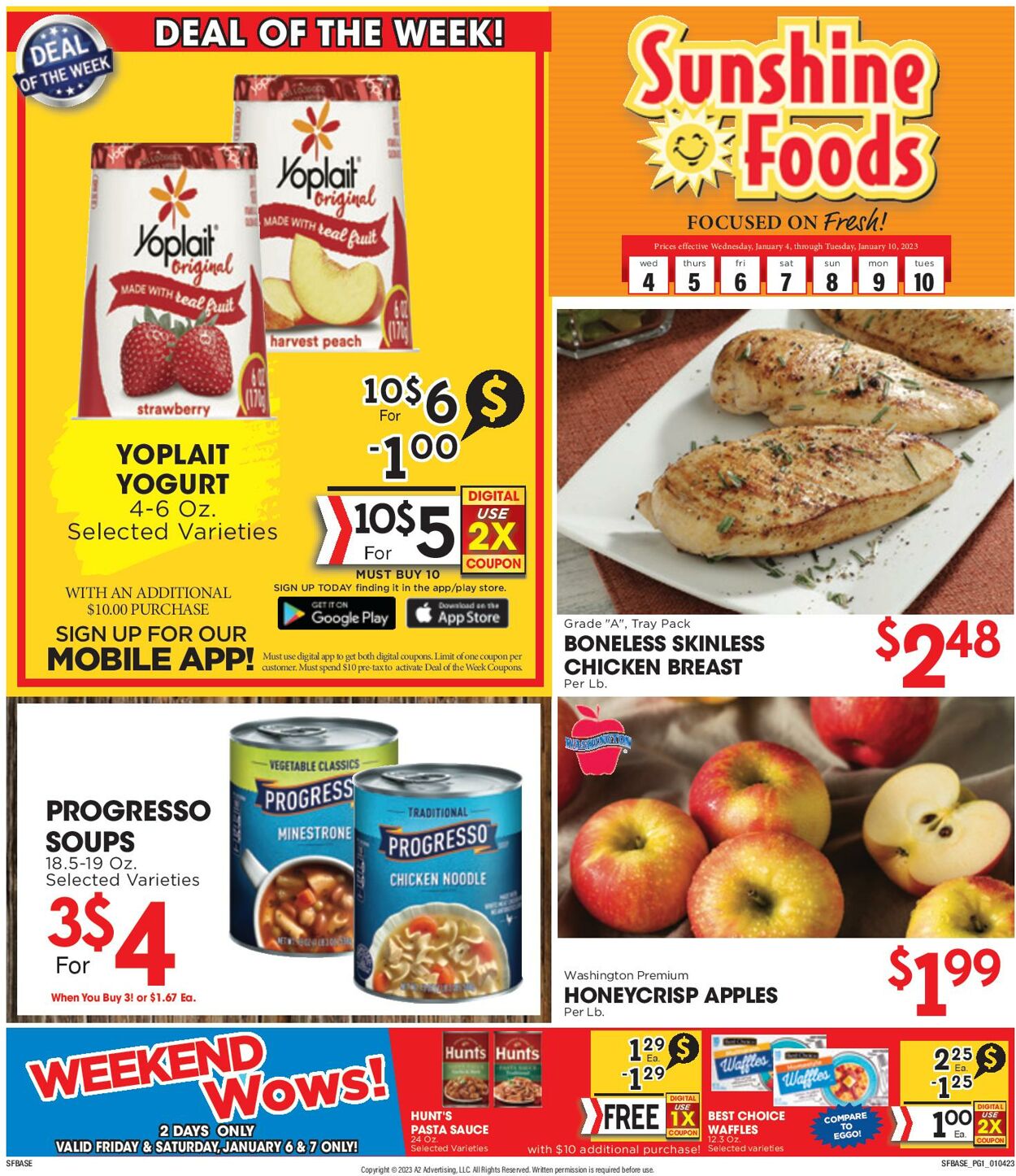 Sunshine Foods Weekly Ad Circular - valid 01/04-01/10/2023