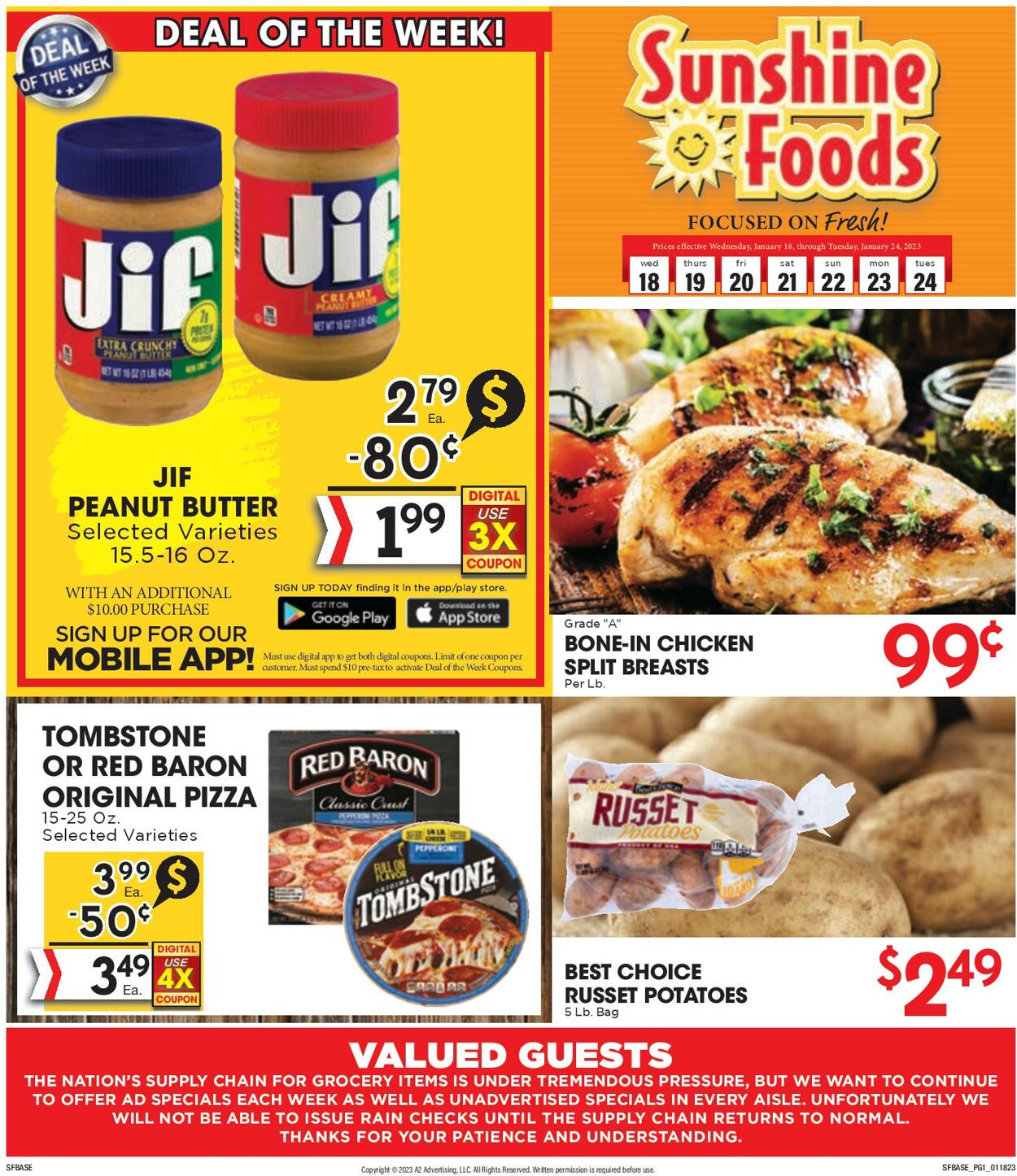 Sunshine Foods Weekly Ad Circular - valid 01/18-01/24/2023