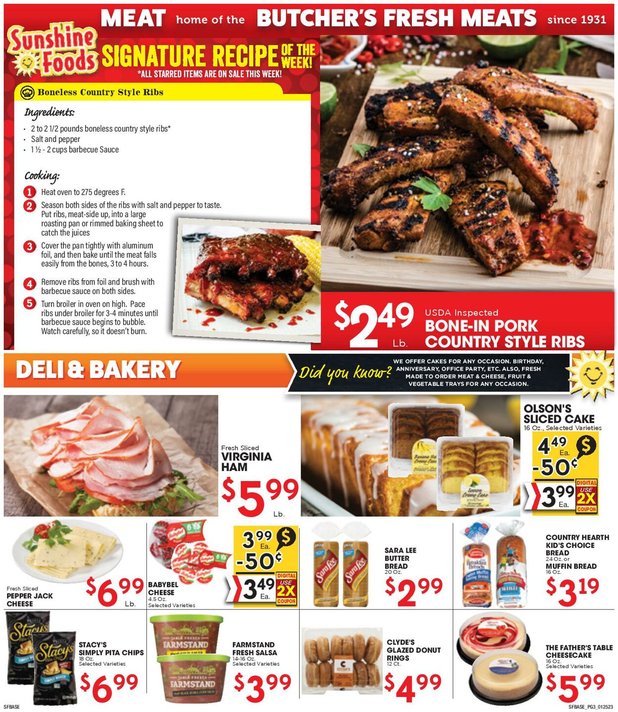 Sunshine Foods Weekly Ad Circular - valid 01/25-02/01/2023 (Page 3)