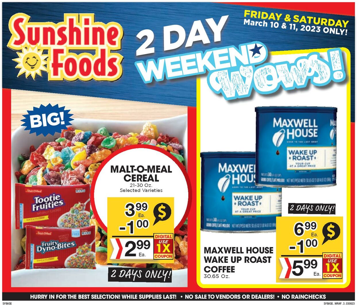 Sunshine Foods Weekly Ad Circular - valid 03/08-03/15/2023 (Page 11)