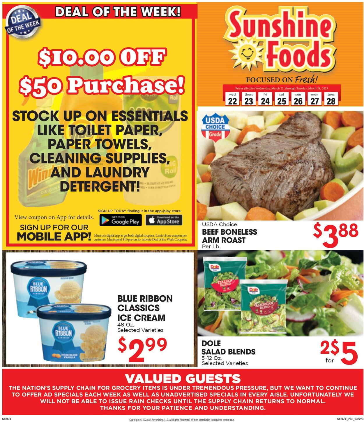 Sunshine Foods Weekly Ad Circular - valid 03/22-03/29/2023