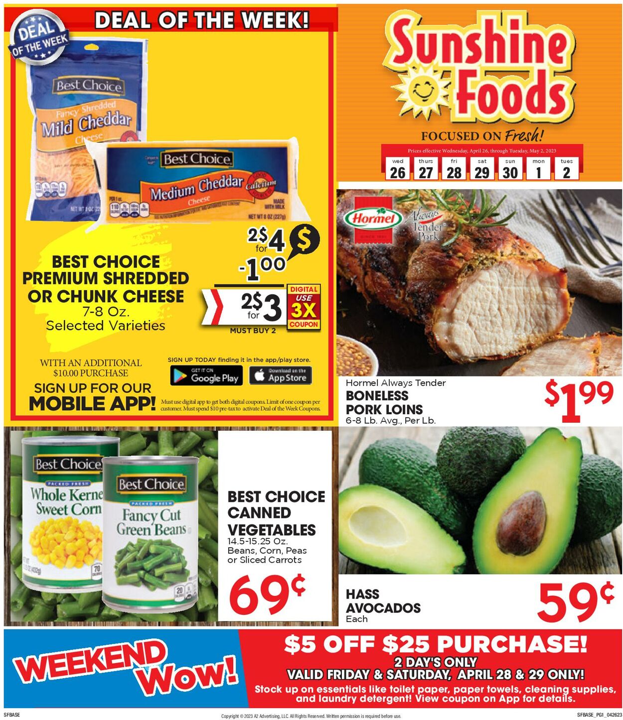 Sunshine Foods Weekly Ad Circular - valid 04/26-05/03/2023