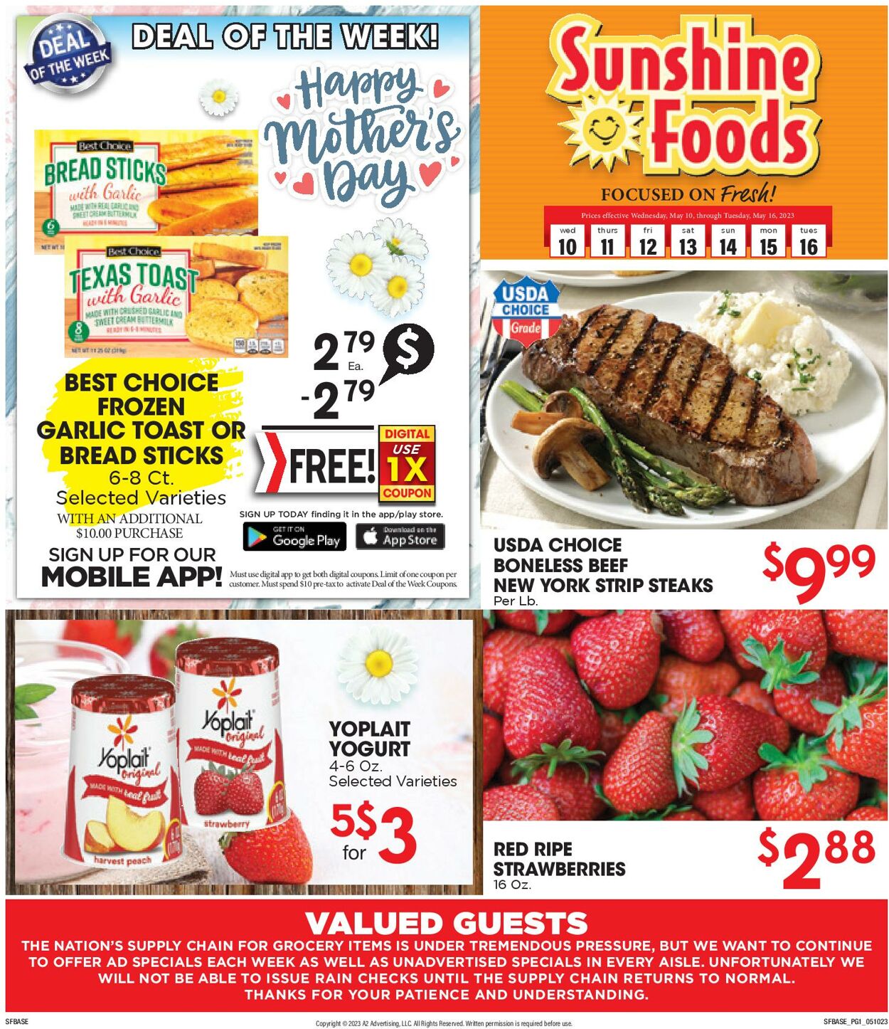 Sunshine Foods Weekly Ad Circular - valid 05/10-05/17/2023