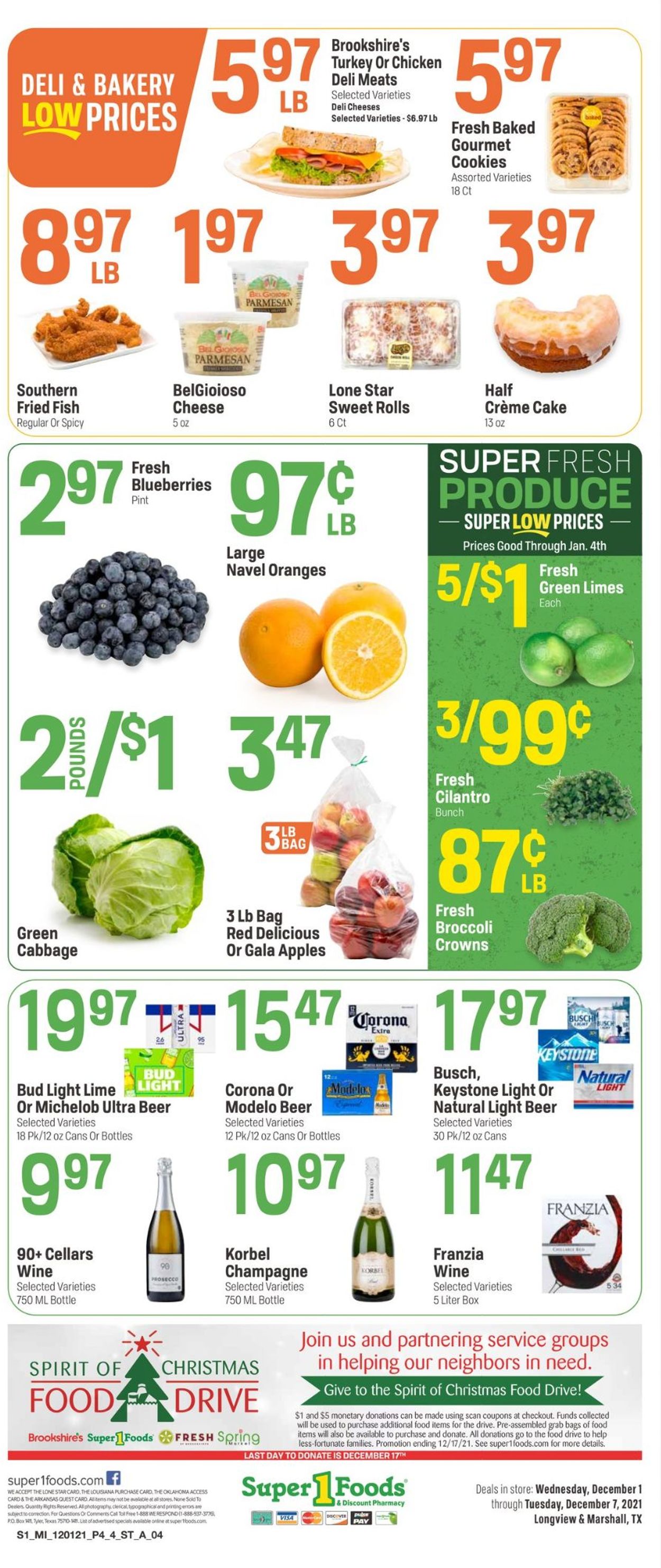 Super 1 Foods HOLIDAYS 2021 Weekly Ad Circular - valid 12/01-12/07/2021 (Page 4)