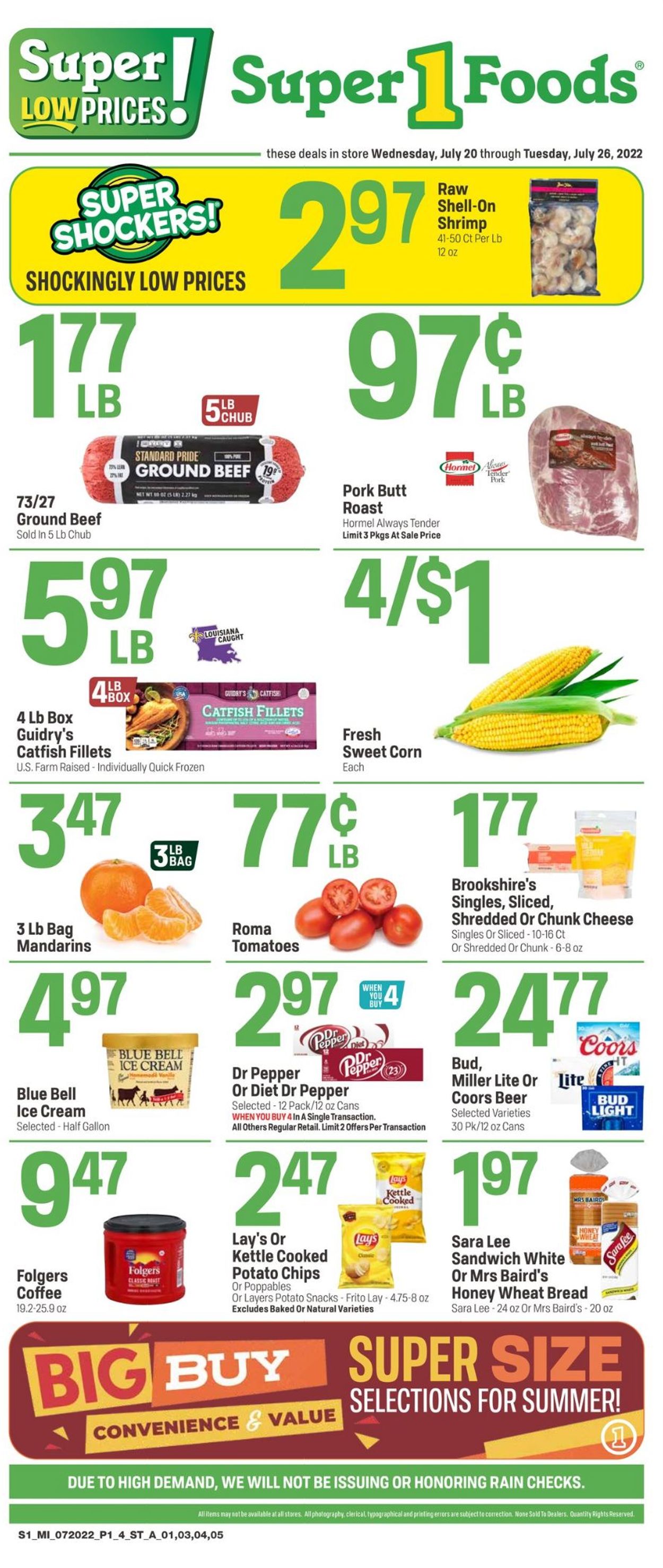 Super 1 Foods Weekly Ad Circular - valid 07/20-07/26/2022