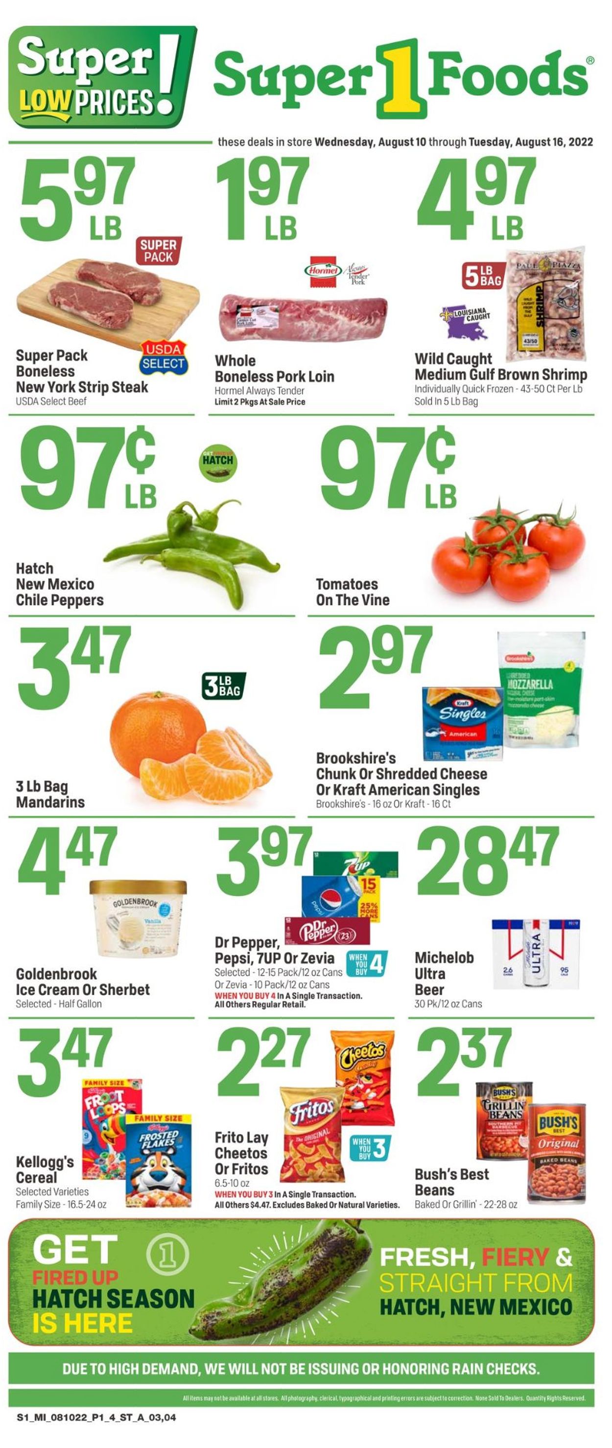 Super 1 Foods Weekly Ad Circular - valid 08/10-08/16/2022