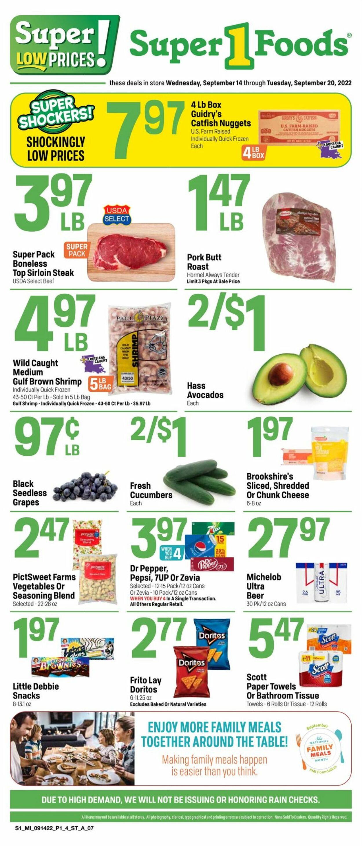 Super 1 Foods Weekly Ad Circular - valid 09/14-09/20/2022