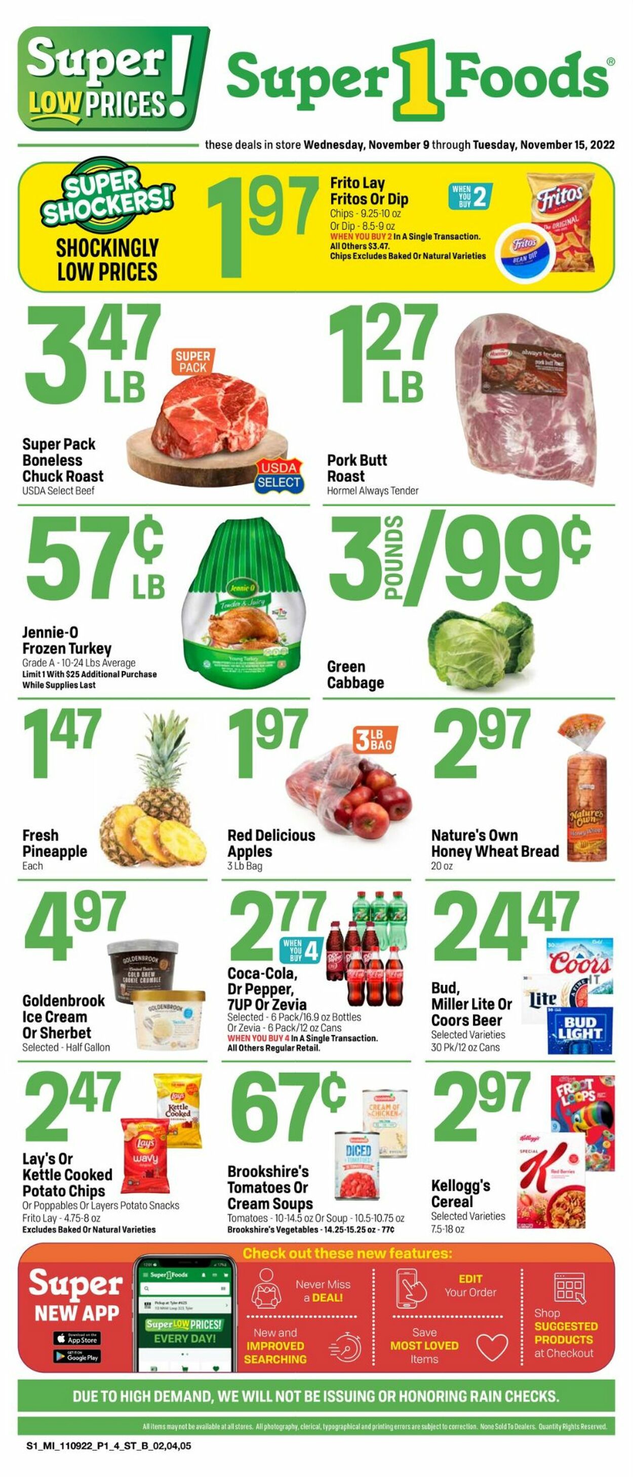 Super 1 Foods Weekly Ad Circular - valid 11/09-11/15/2022