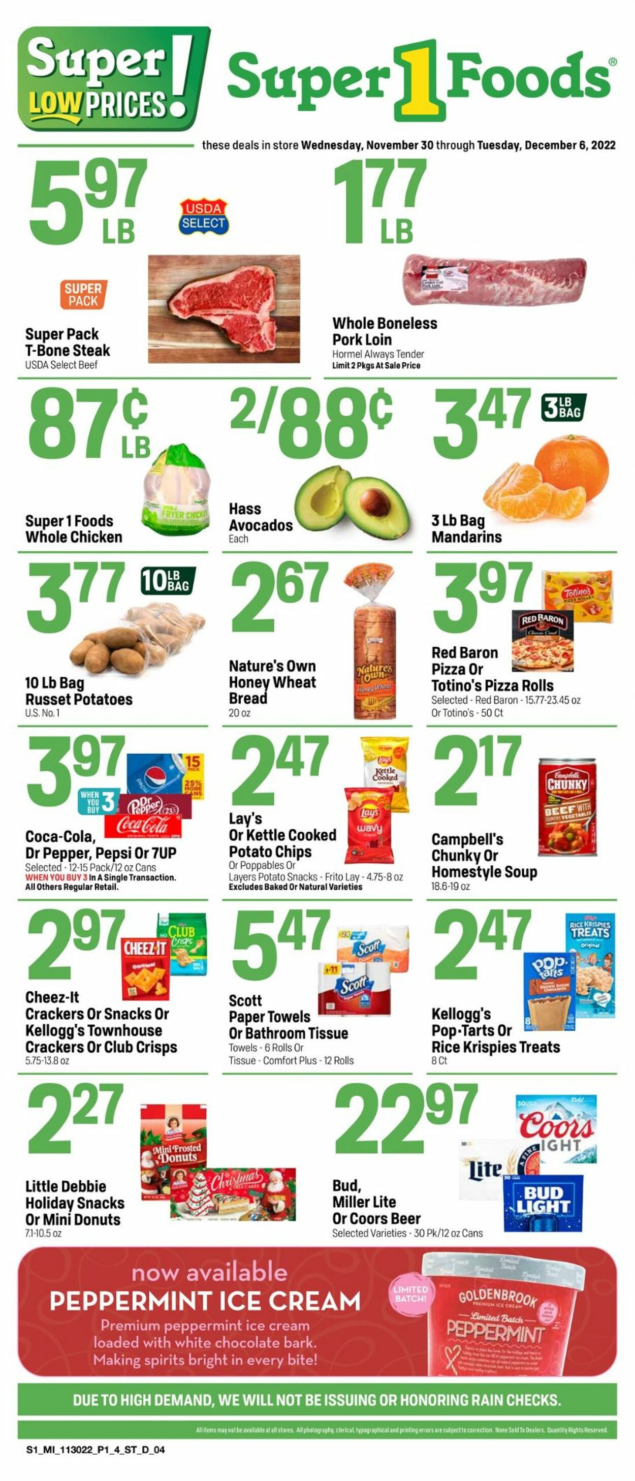 Super 1 Foods Weekly Ad Circular - valid 11/30-12/06/2022