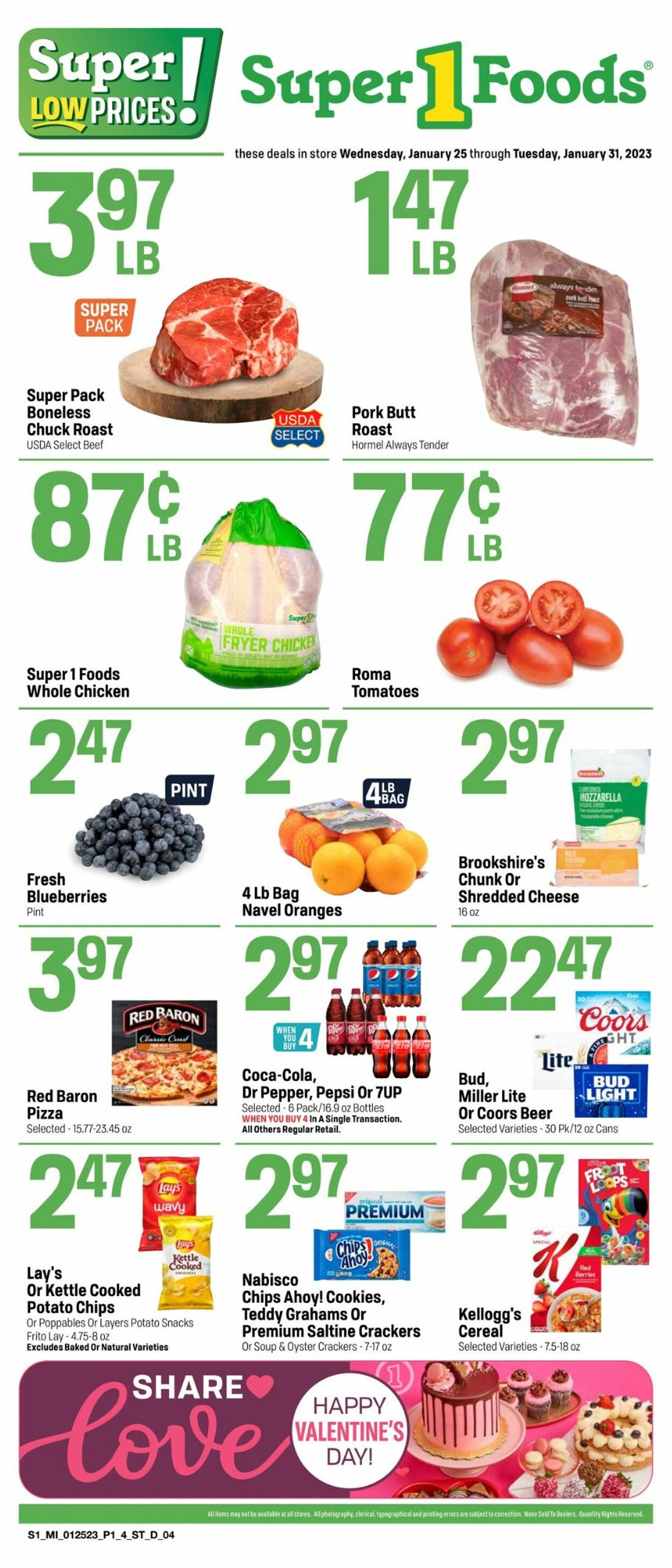 Super 1 Foods Weekly Ad Circular - valid 01/25-01/31/2023
