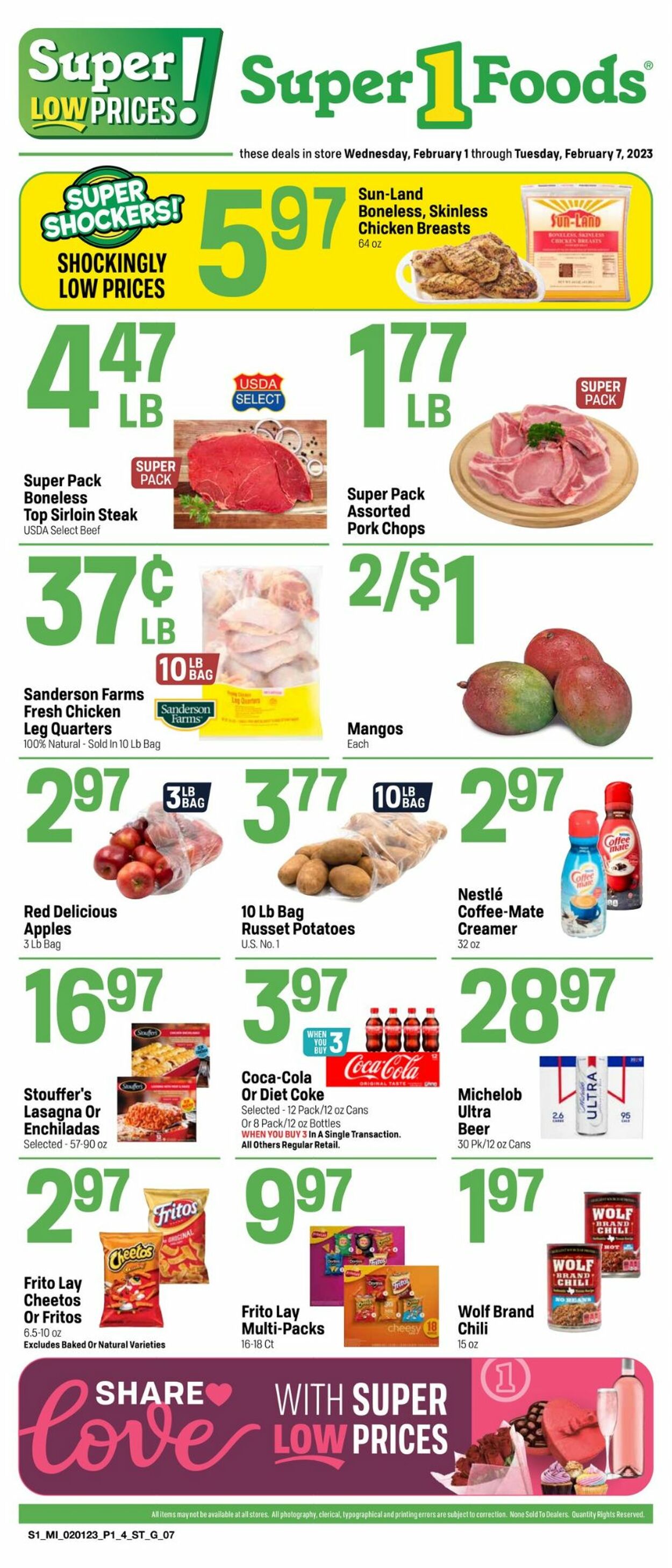 Super 1 Foods Weekly Ad Circular - valid 02/01-02/07/2023