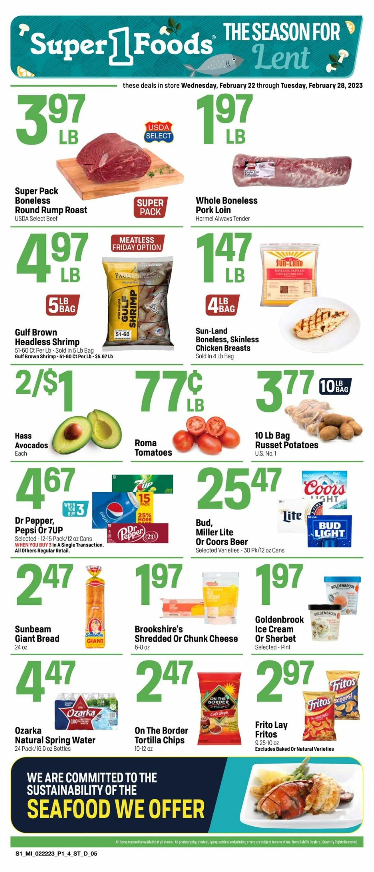 Super 1 Foods Weekly Ad Circular - valid 02/22-02/28/2023
