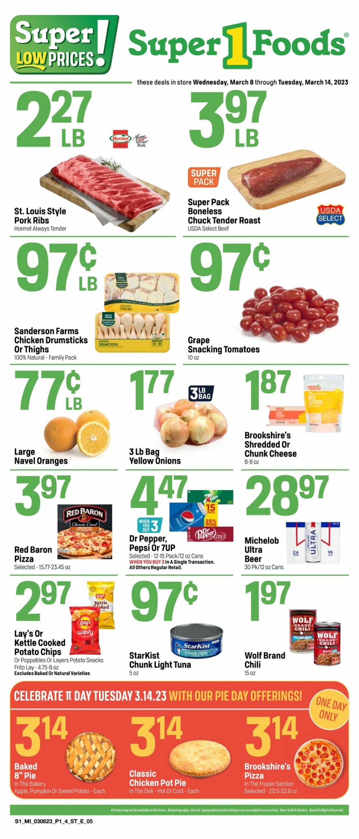Super 1 Foods Weekly Ad Circular - valid 03/08-03/14/2023