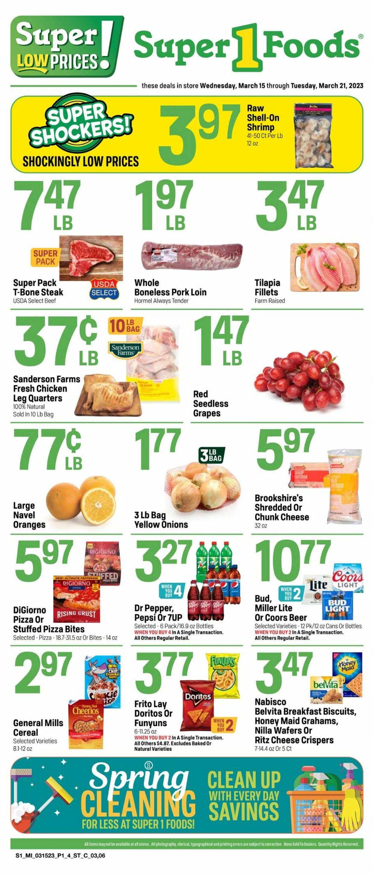 Super 1 Foods Weekly Ad Circular - valid 03/15-03/21/2023