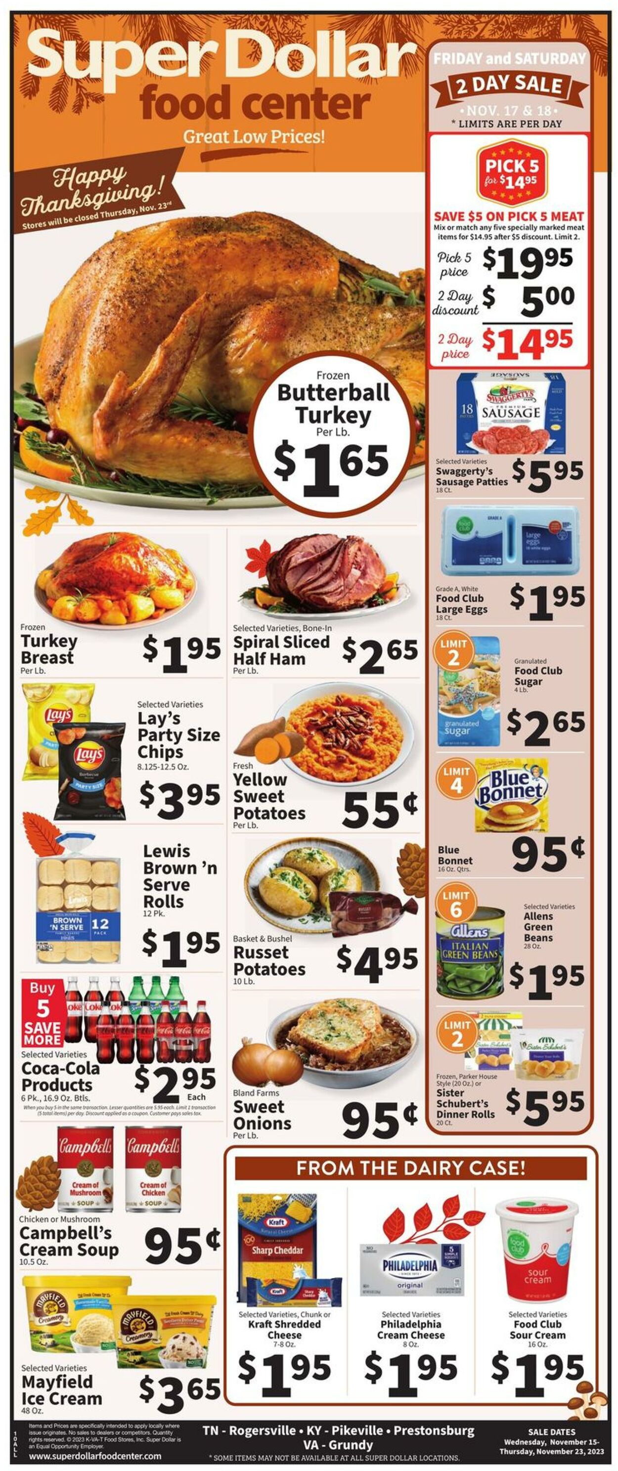 Super Dollar Food Center Weekly Ad Circular - valid 11/15-11/23/2023