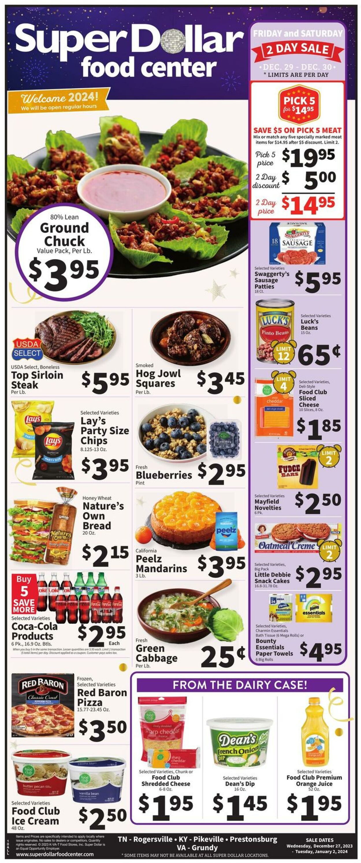 Super Dollar Food Center Weekly Ad Circular - valid 12/27-01/02/2024