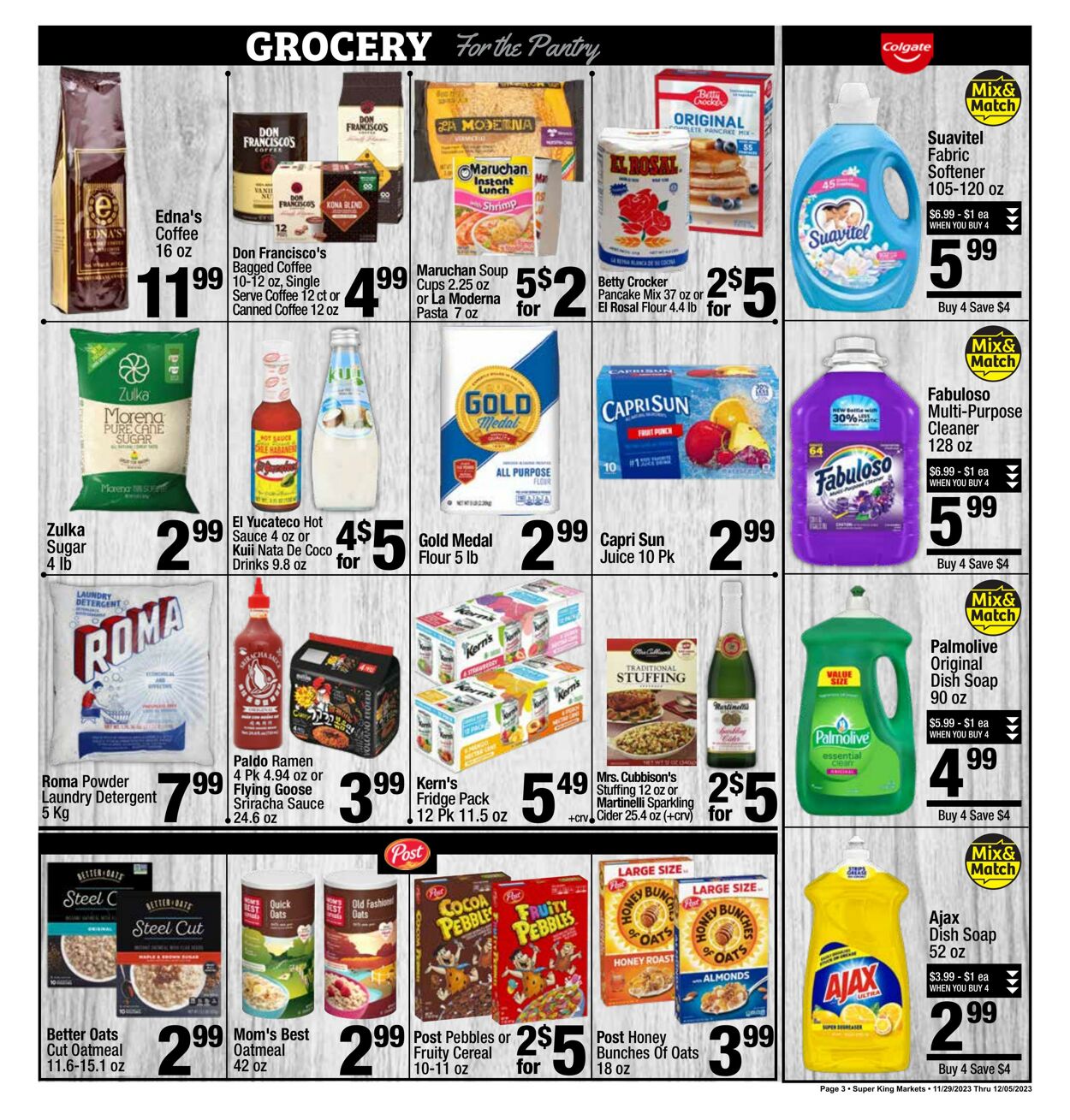 Super King Market Weekly Ad Circular - valid 11/29-12/05/2023 (Page 3)