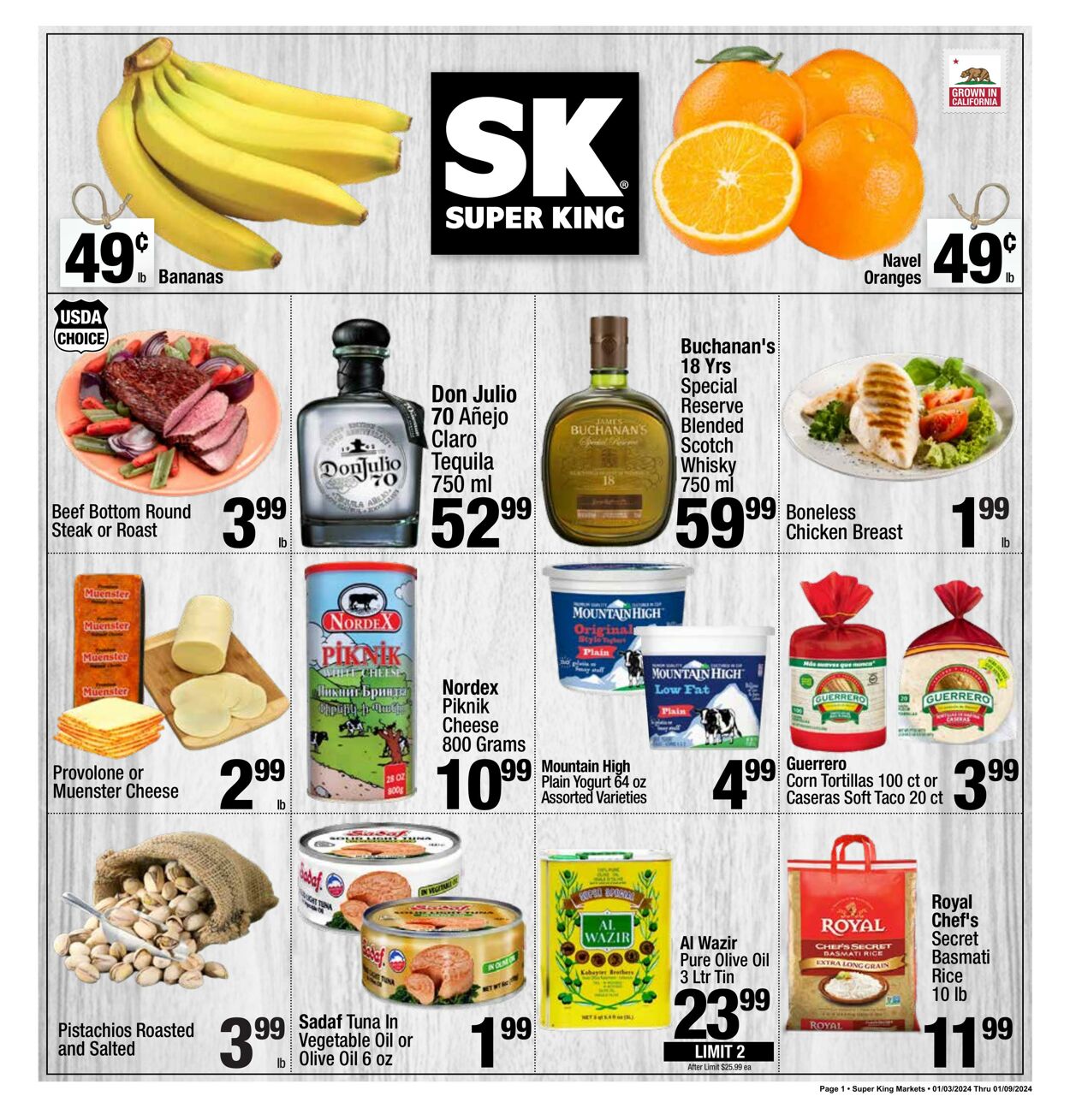Super King Market Weekly Ad Circular - valid 01/03-01/09/2024