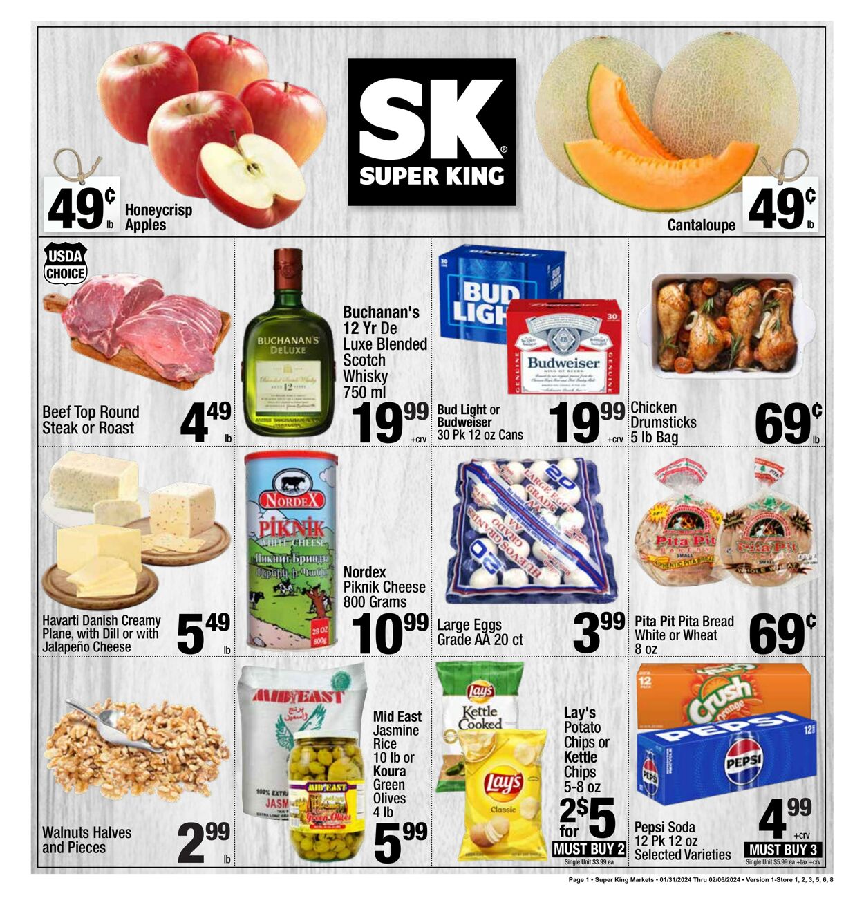 Super King Market Weekly Ad Circular - valid 01/31-02/06/2024