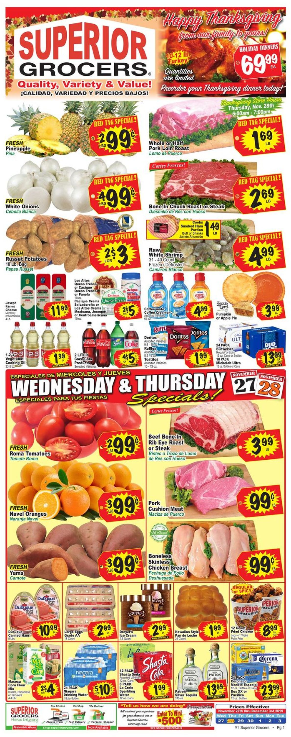 Superior Grocers Weekly Ad Circular - valid 11/27-12/03/2019