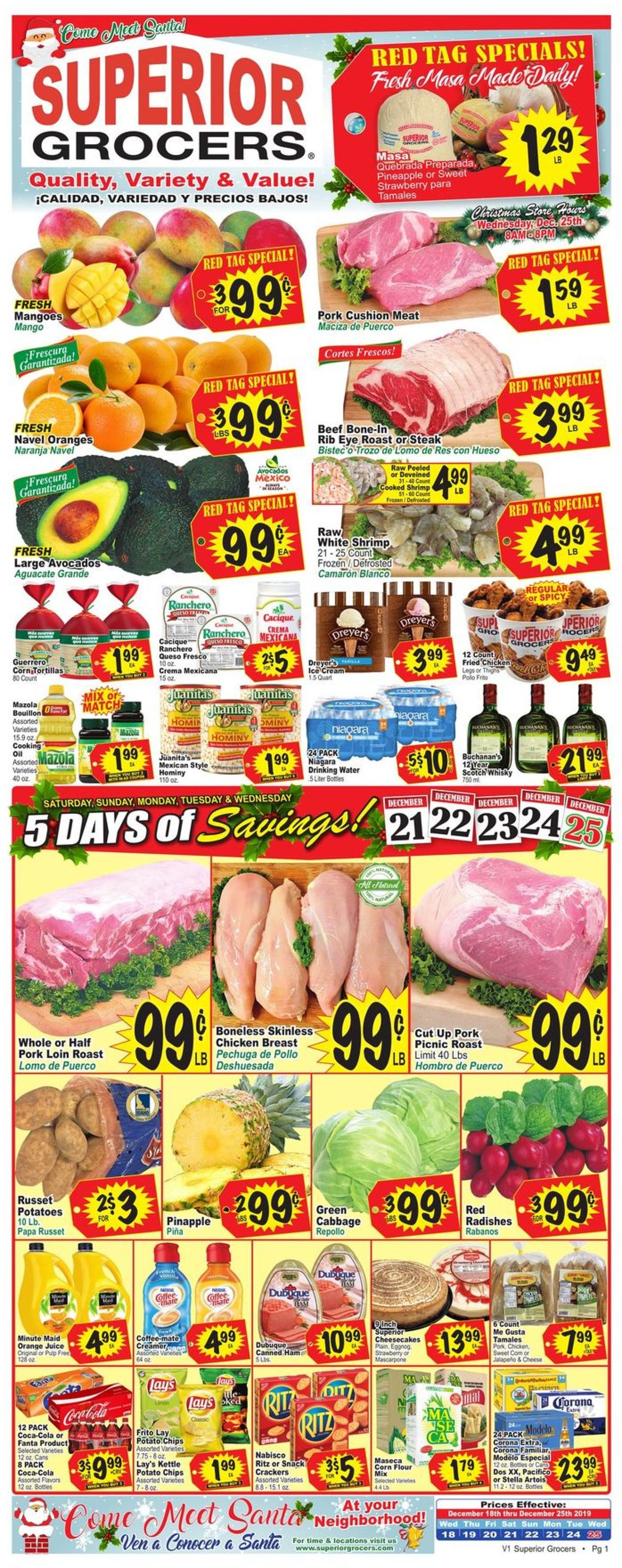 Superior Grocers Weekly Ad Circular - valid 12/18-12/25/2019