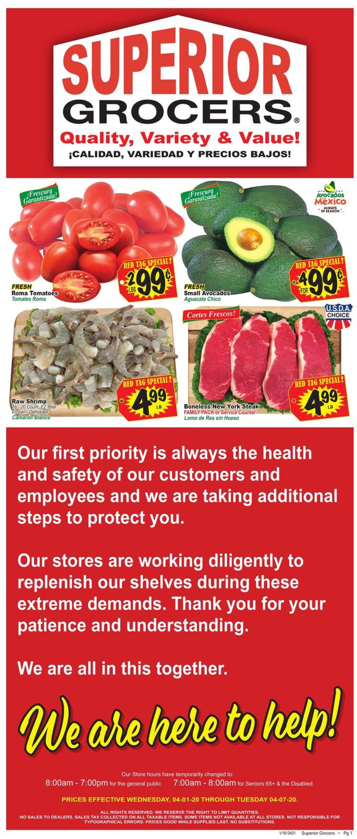 Superior Grocers Weekly Ad Circular - valid 04/01-04/07/2020