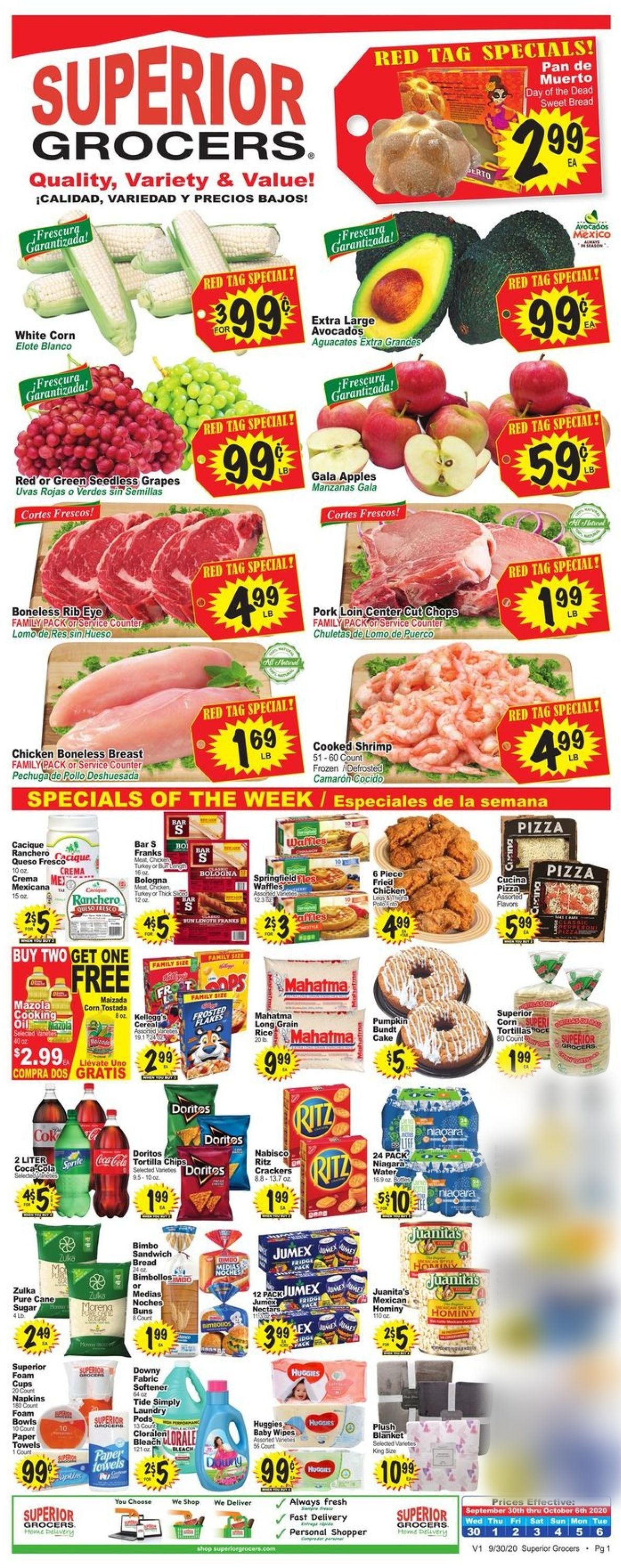 Superior Grocers Weekly Ad Circular - valid 09/30-10/06/2020