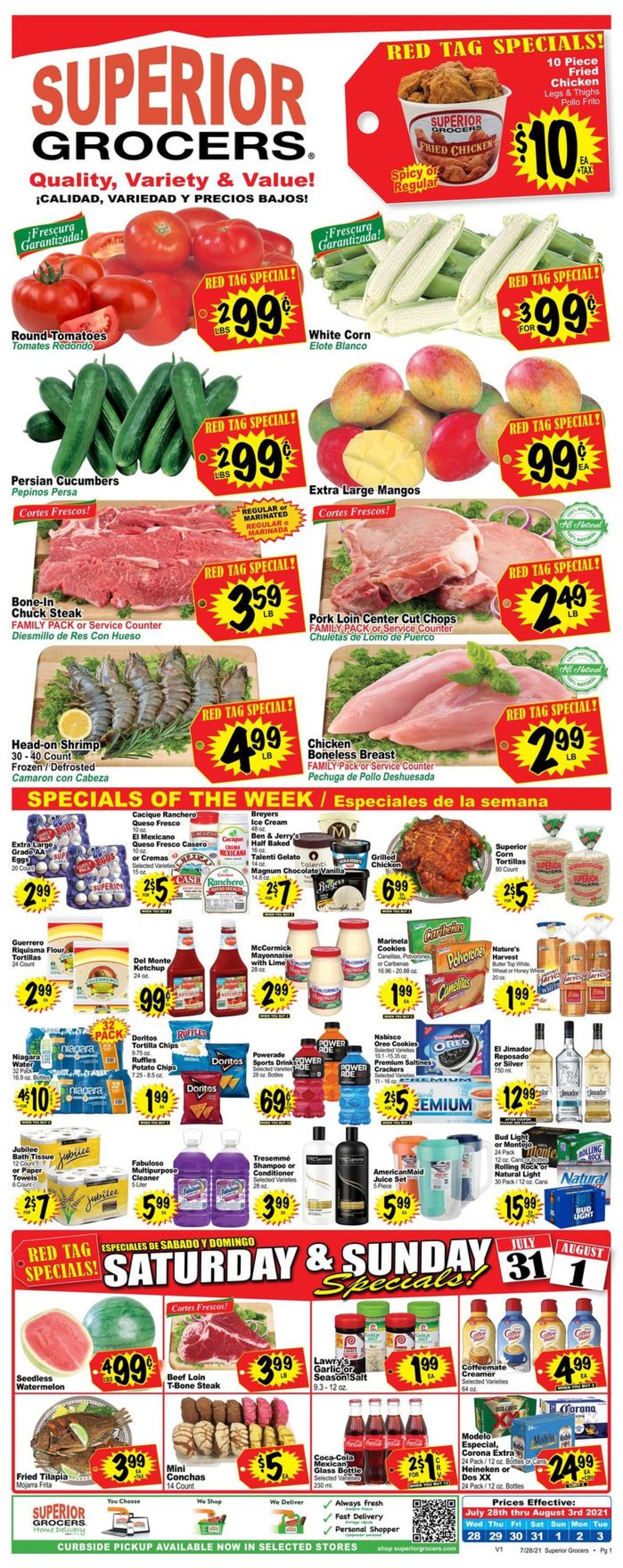 Superior Grocers Weekly Ad Circular - valid 07/28-08/03/2021