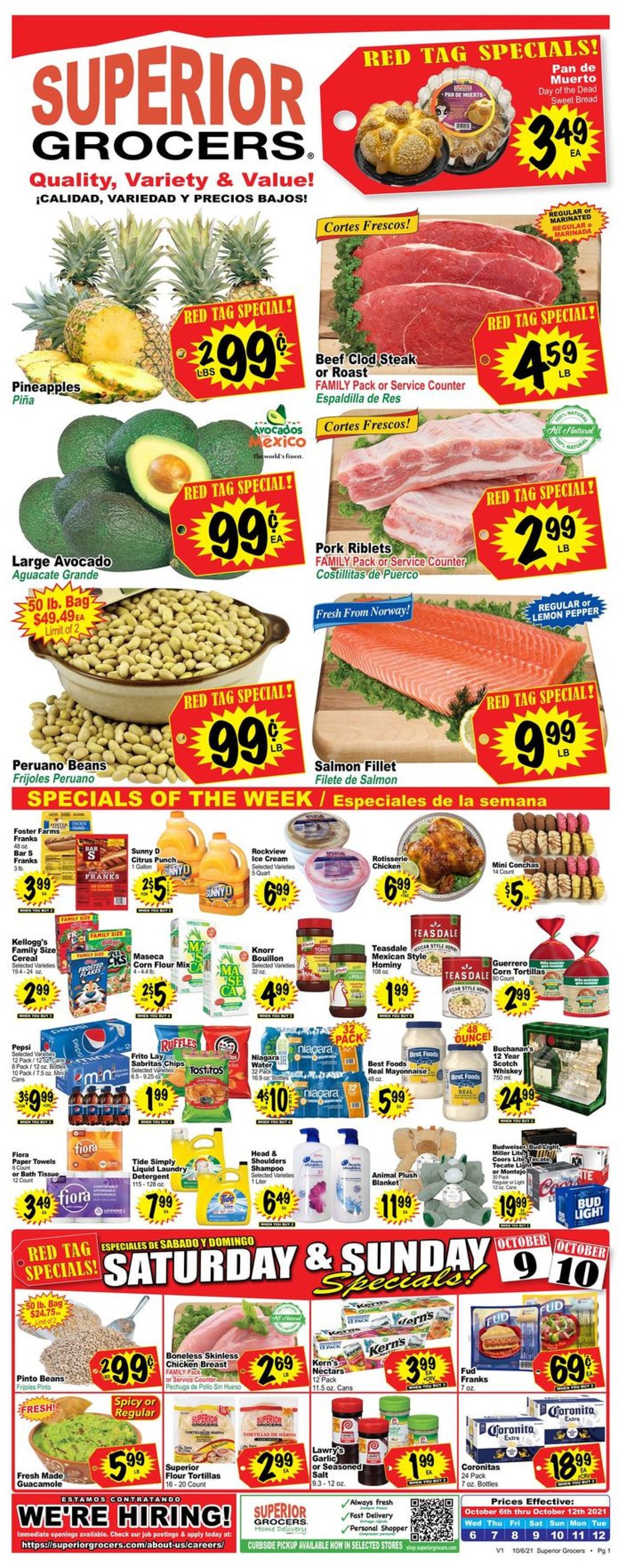 Superior Grocers Weekly Ad Circular - valid 10/06-10/12/2021