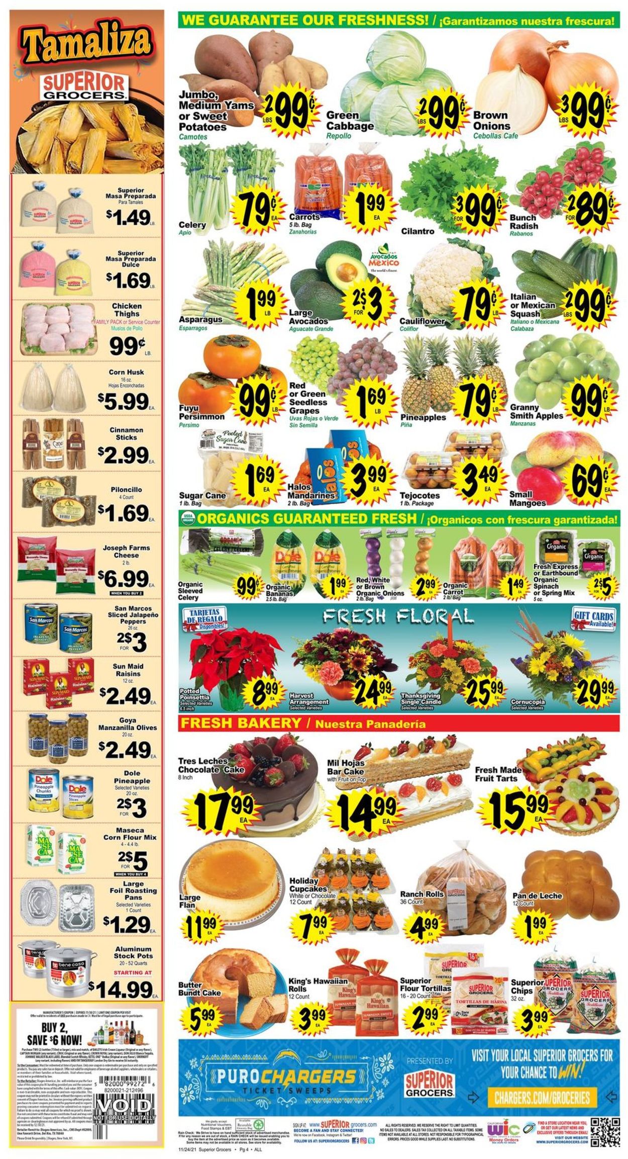 Superior Grocers HOLIDAY 2021 Weekly Ad Circular - valid 11/24-11/30/2021 (Page 4)