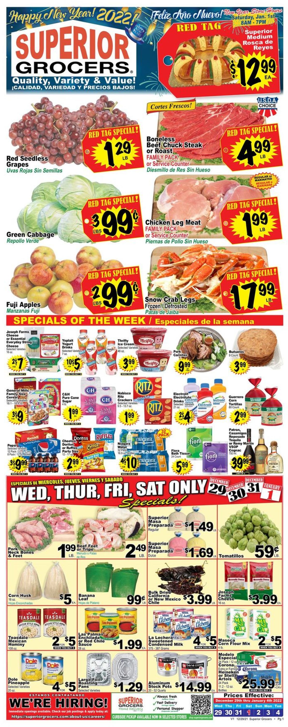 Superior Grocers Weekly Ad Circular - valid 12/29-01/04/2022