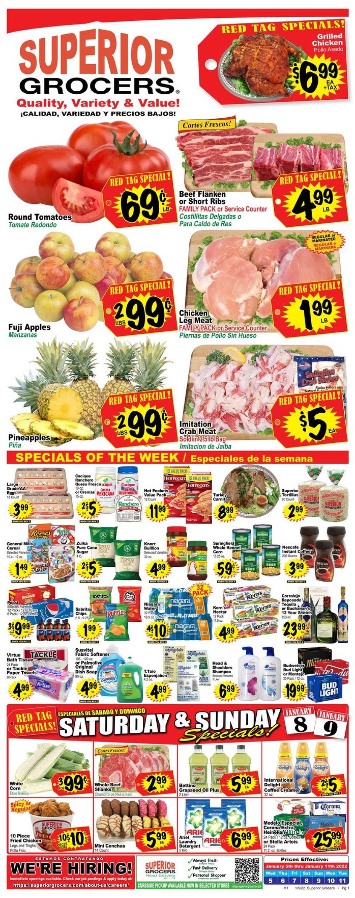 Superior Grocers Weekly Ad Circular - valid 01/05-01/11/2022